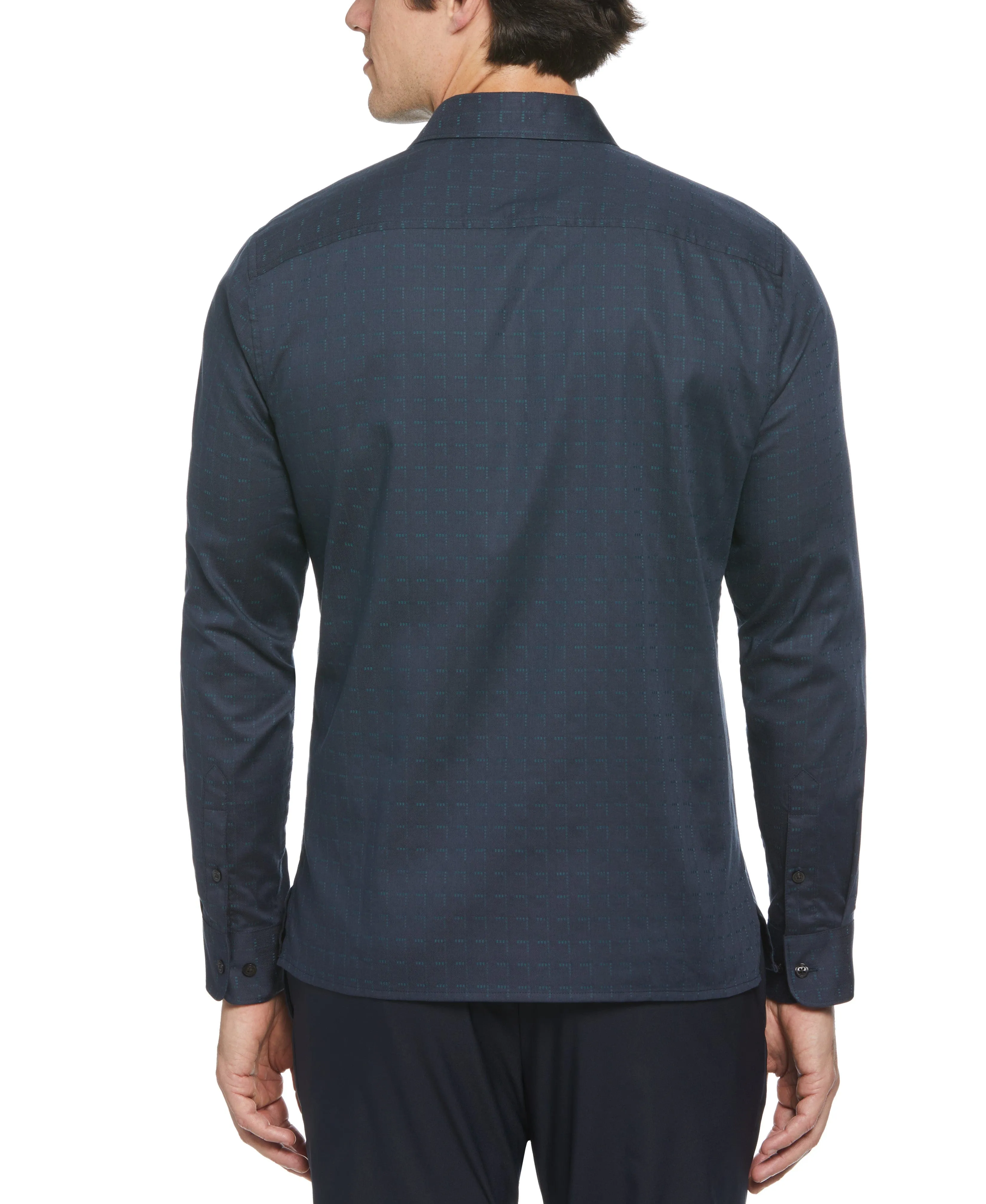 Dobby Perry Print Plaid Shirt sold by Perry Ellis product image thumbnail 2