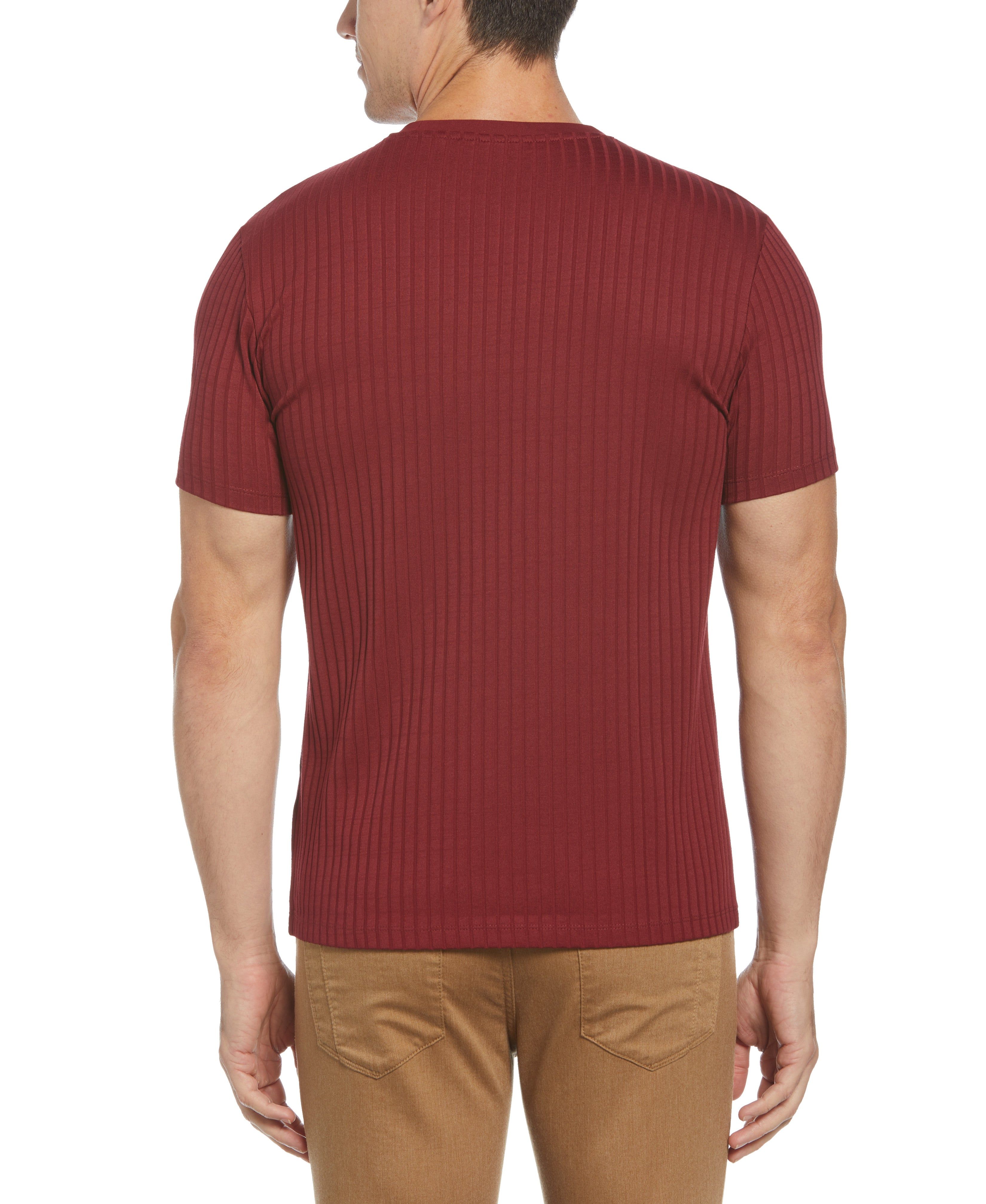 Rib Knit Crew Neck Tee sold by Perry Ellis product image thumbnail 2