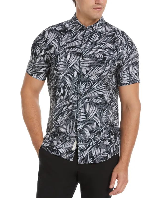 Total Stretch Slim Fit Leaf Print Shirt sold by Perry Ellis