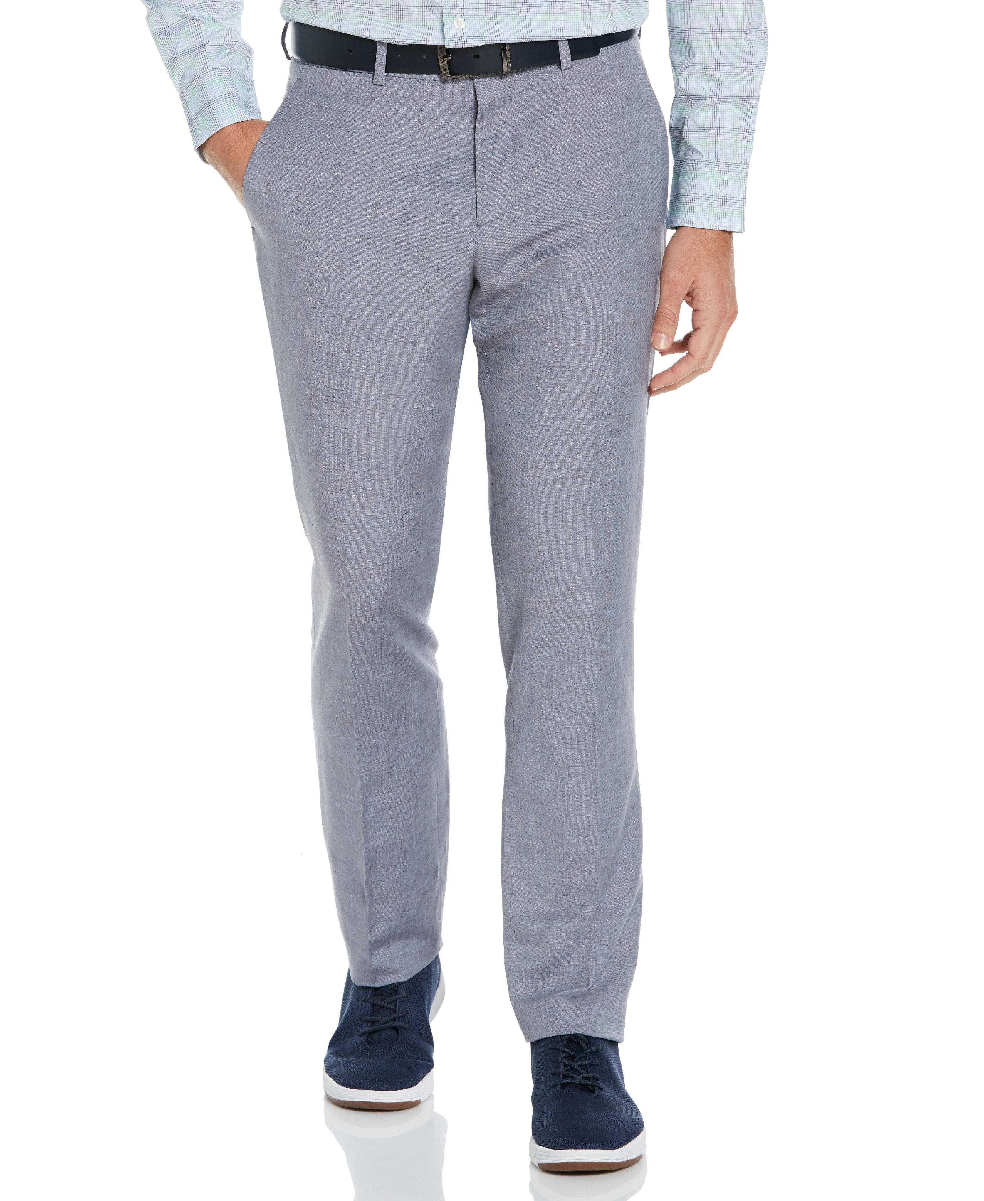 Slim Fit Linen Blend Textured Suit Pant sold by Perry Ellis