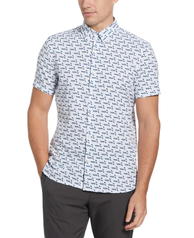 Slim Fit Medium Motif Print Stretch Shirt sold by Perry Ellis
