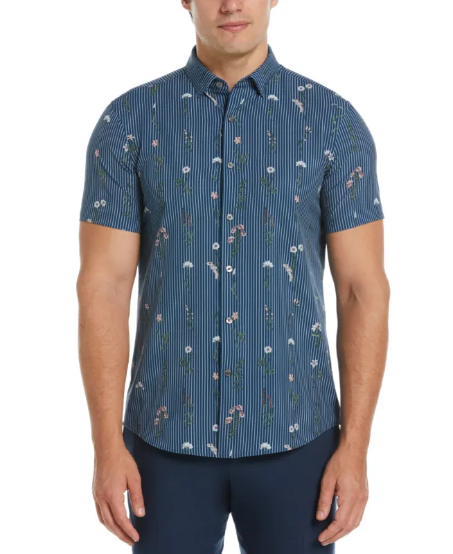 Total Stretch Slim Fit Floral Print Shirt sold by Perry Ellis