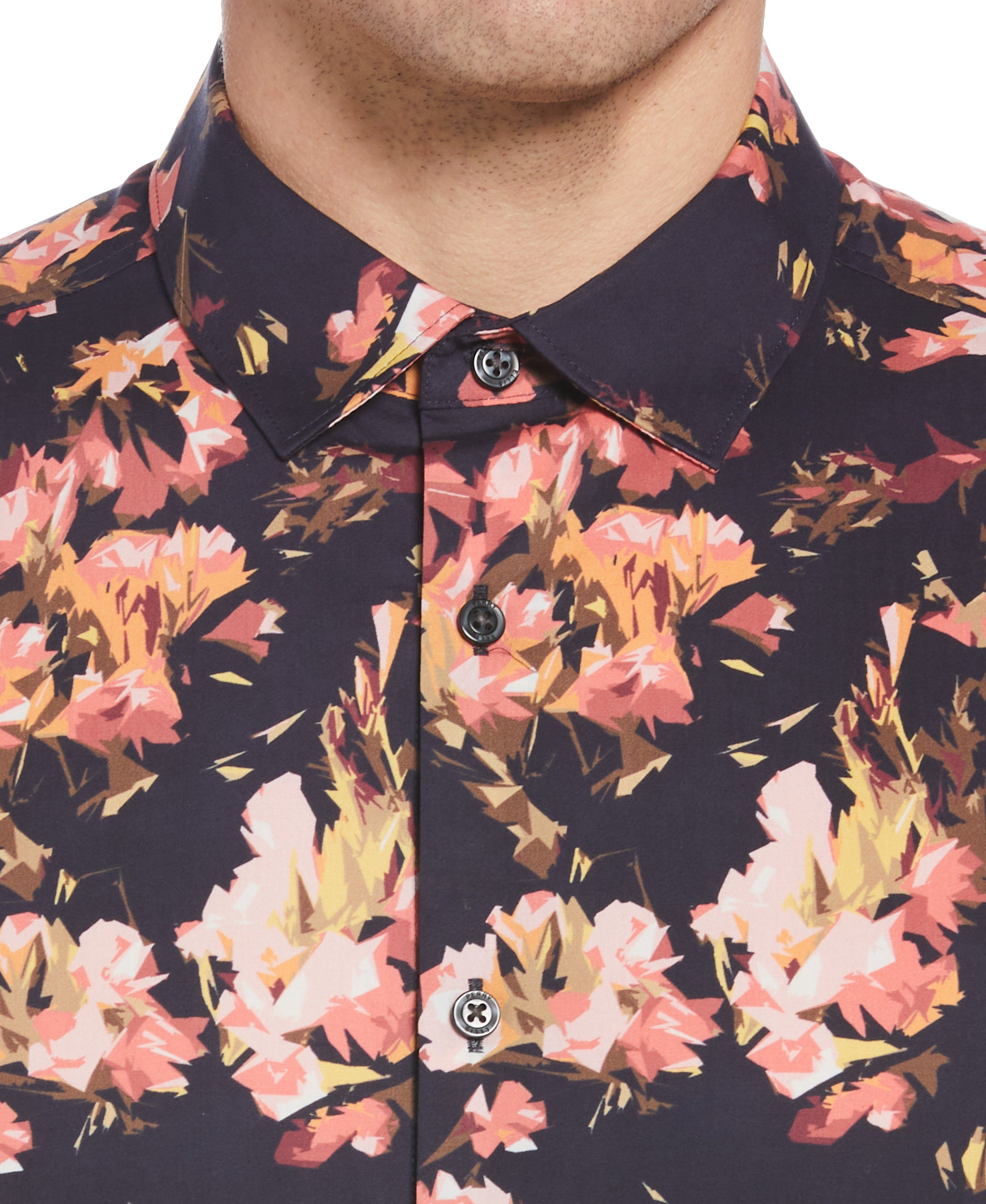 Big & Tall Stretch Floral Print Shirt sold by Perry Ellis product image thumbnail 3