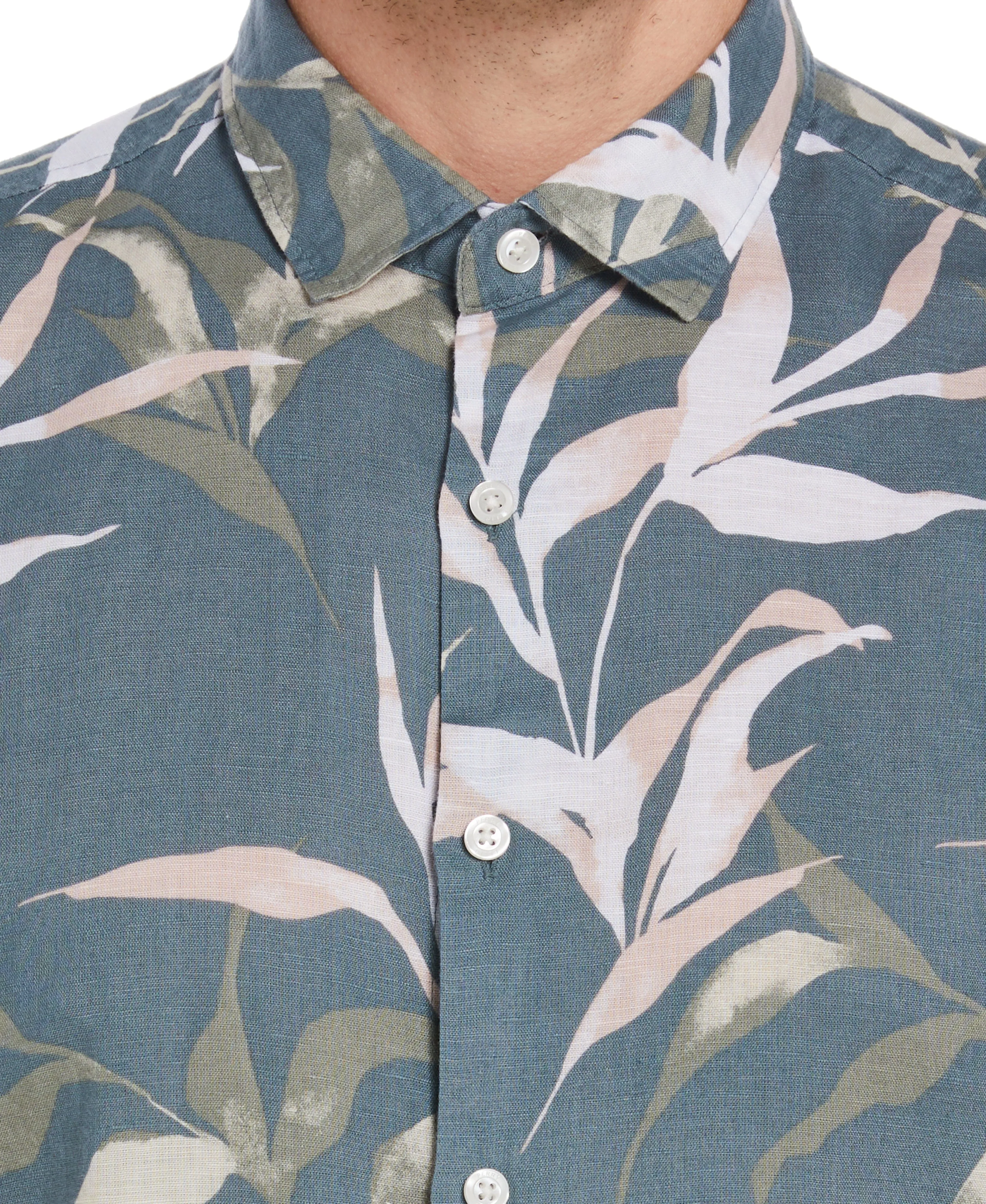 Untucked Large Floral Print Shirt - Blue sold by Perry Ellis product image thumbnail 3