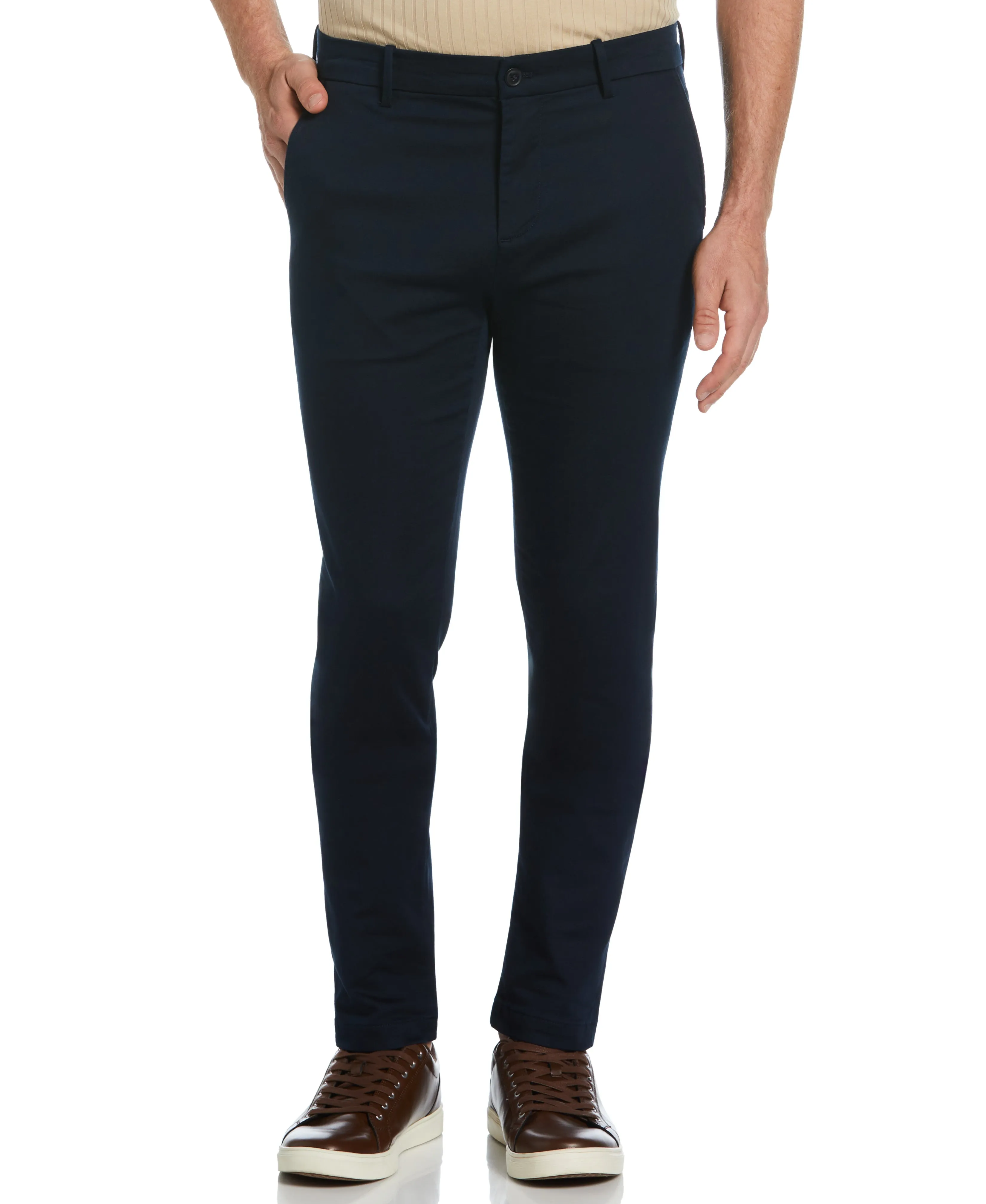 Skinny Fit Anywhere Flat Front Stretch Chino sold by Perry Ellis