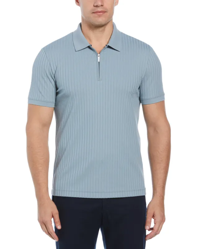 Quarter Zip Ribbed Polo sold by Perry Ellis