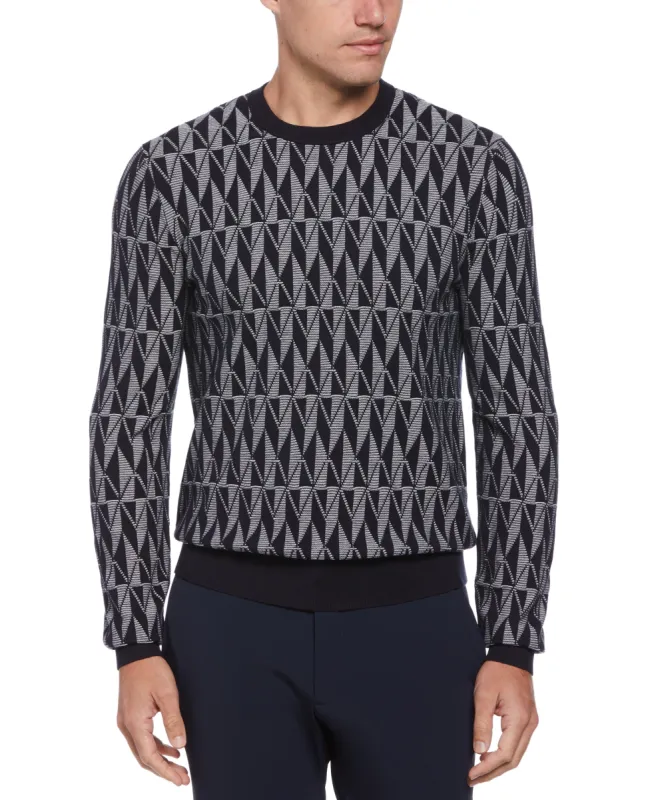 Diamond Crew Neck Sweater sold by Perry Ellis