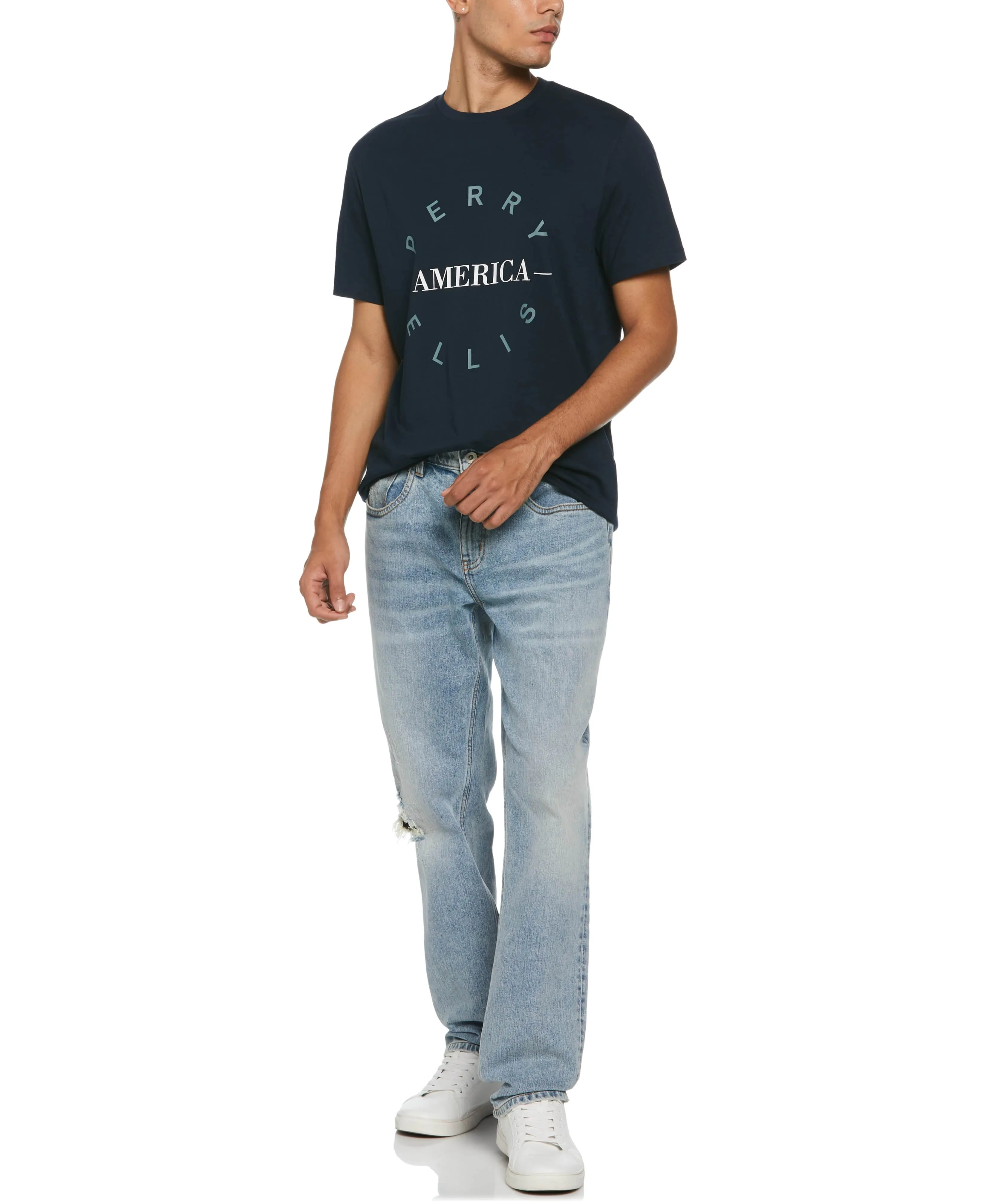 Circle Graphic T-Shirt sold by Perry Ellis product image thumbnail 4