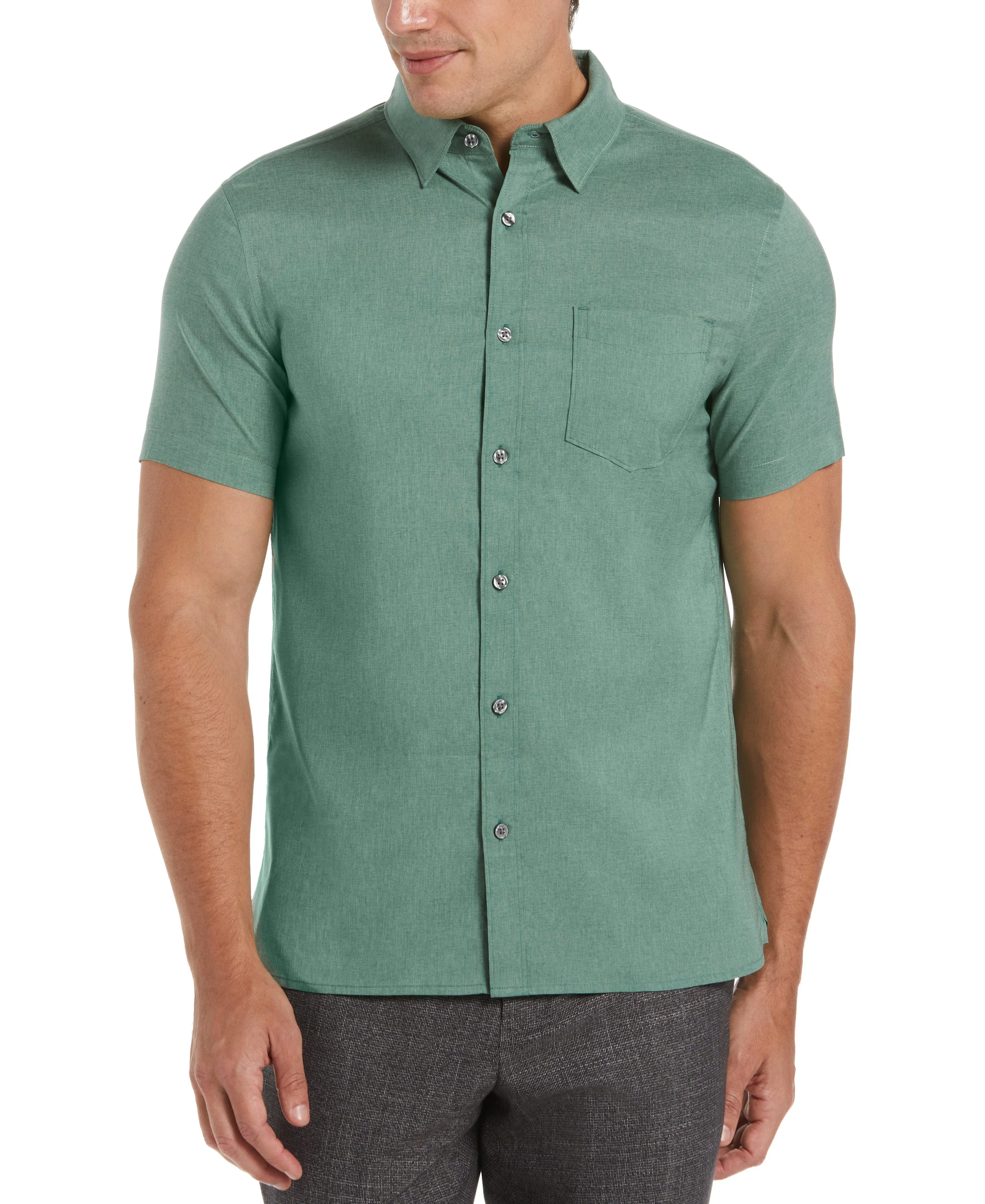 Total Stretch Slim Fit Heather Shirt sold by Perry Ellis