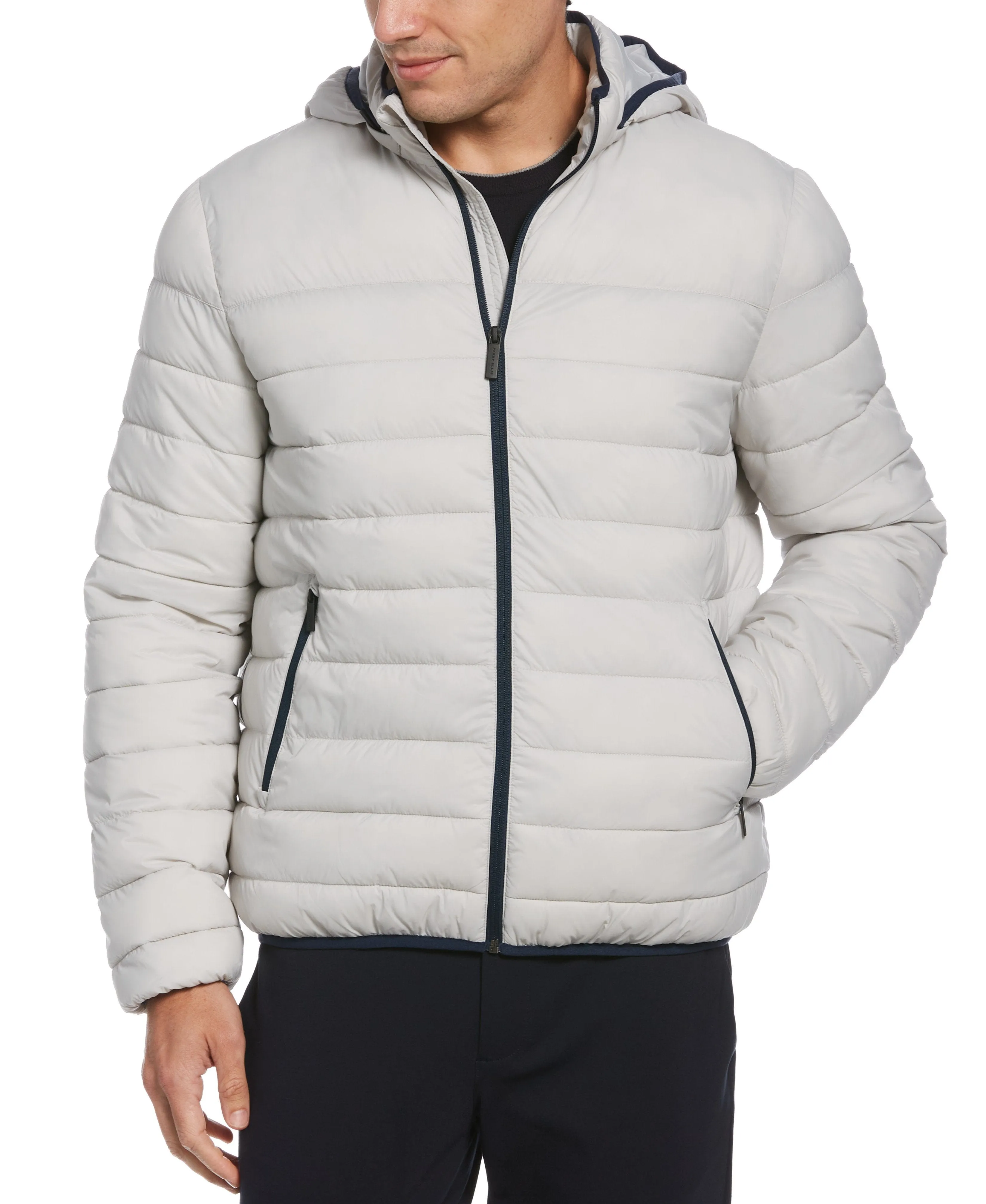 Lightweight Hooded Puffer Jacket sold by Perry Ellis