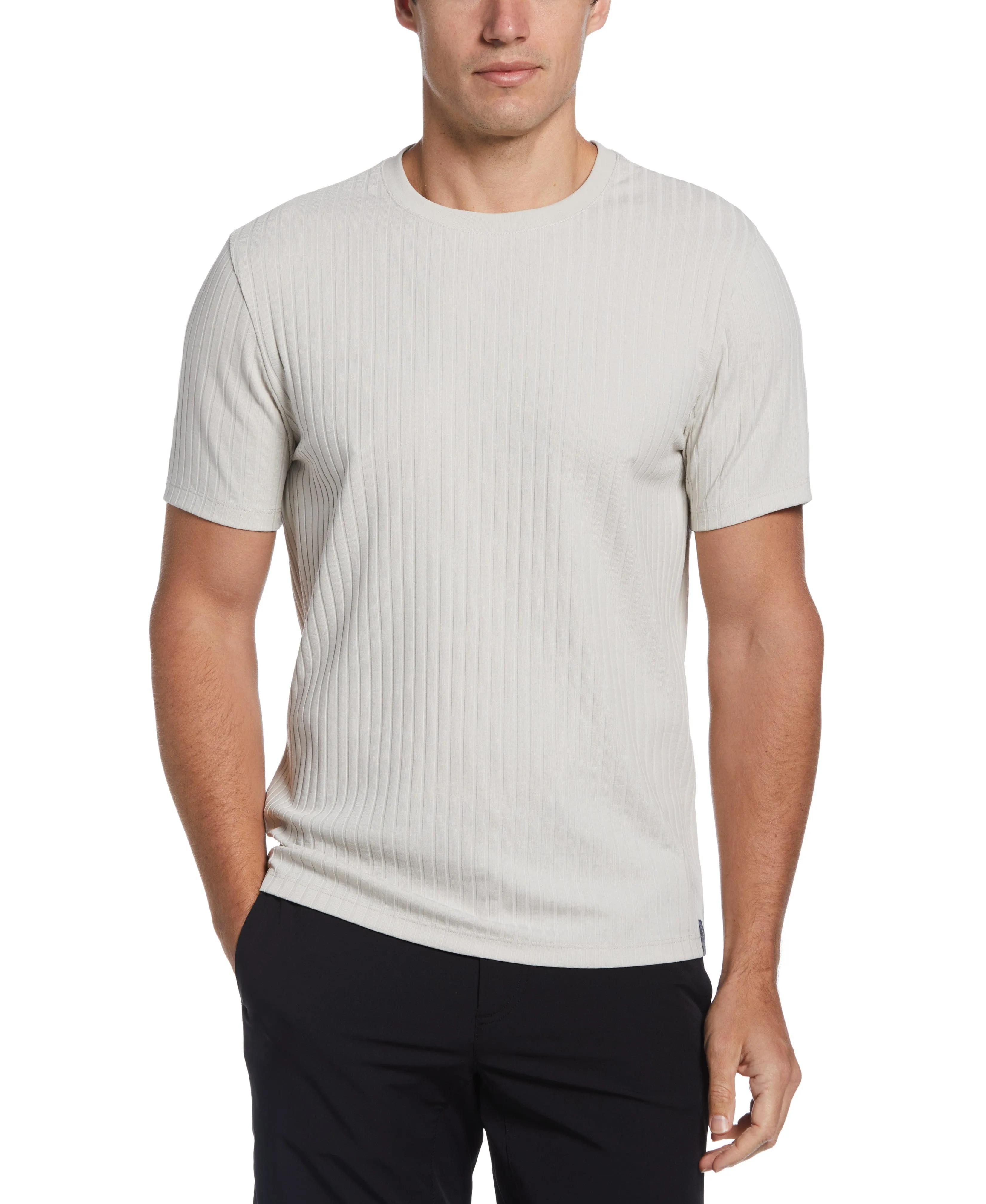 Ribbed Crew Neck Tee sold by Perry Ellis