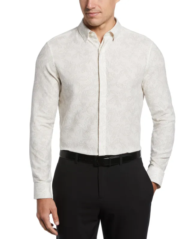 Jacquard Floral Print Shirt sold by Perry Ellis