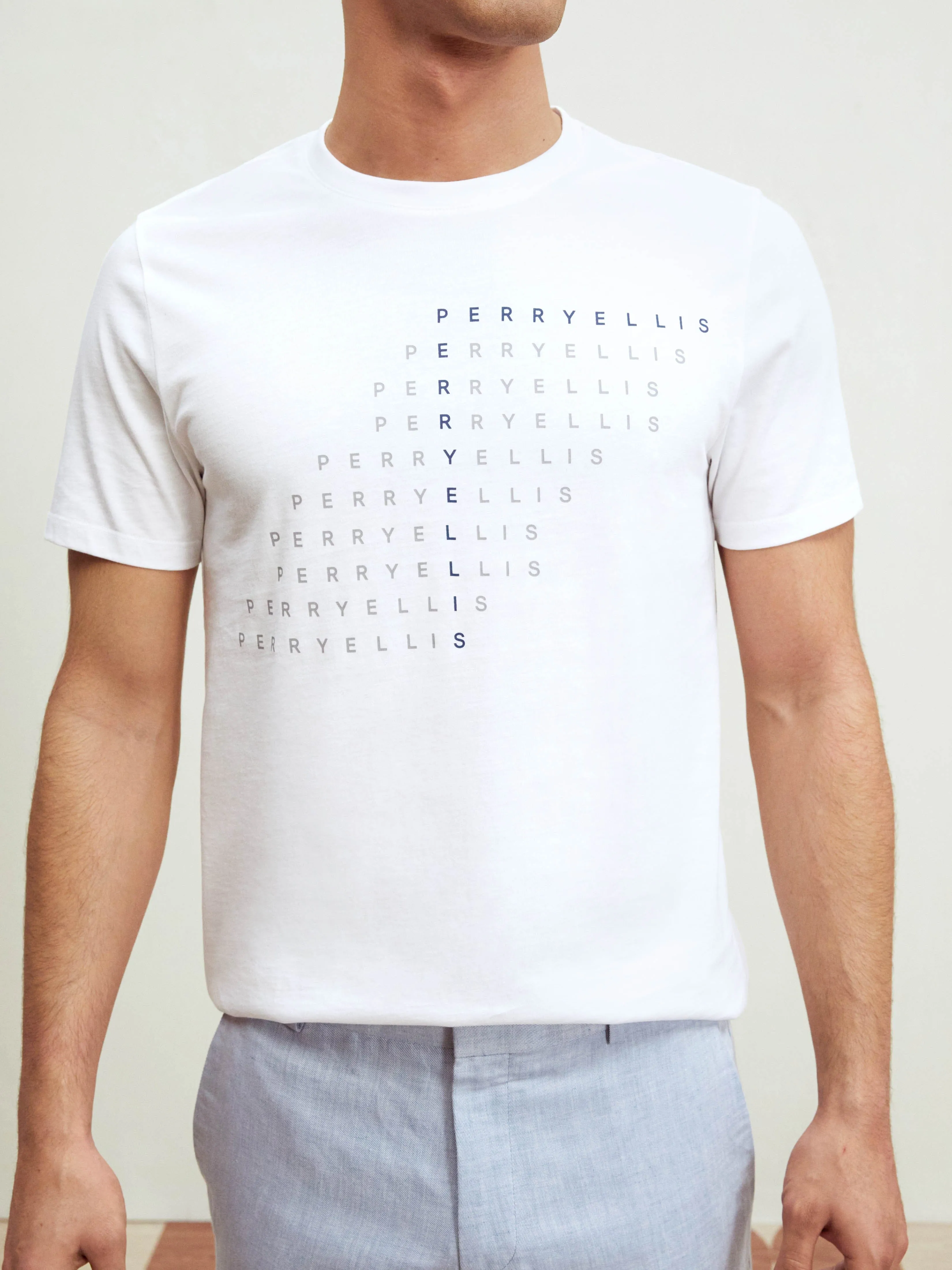 Logo Cotton Tee sold by Perry Ellis product image thumbnail 3