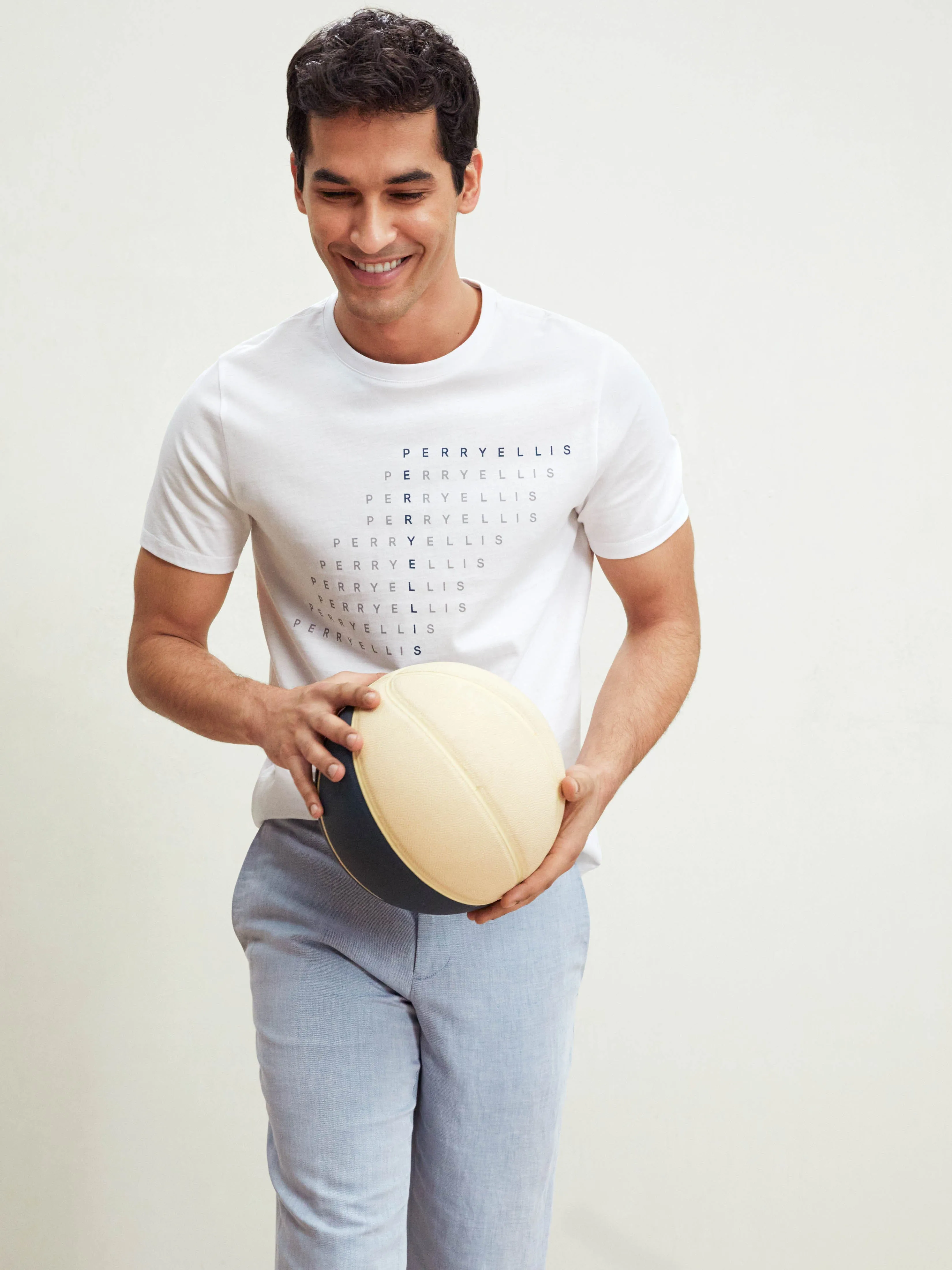 Logo Cotton Tee sold by Perry Ellis product image thumbnail 4