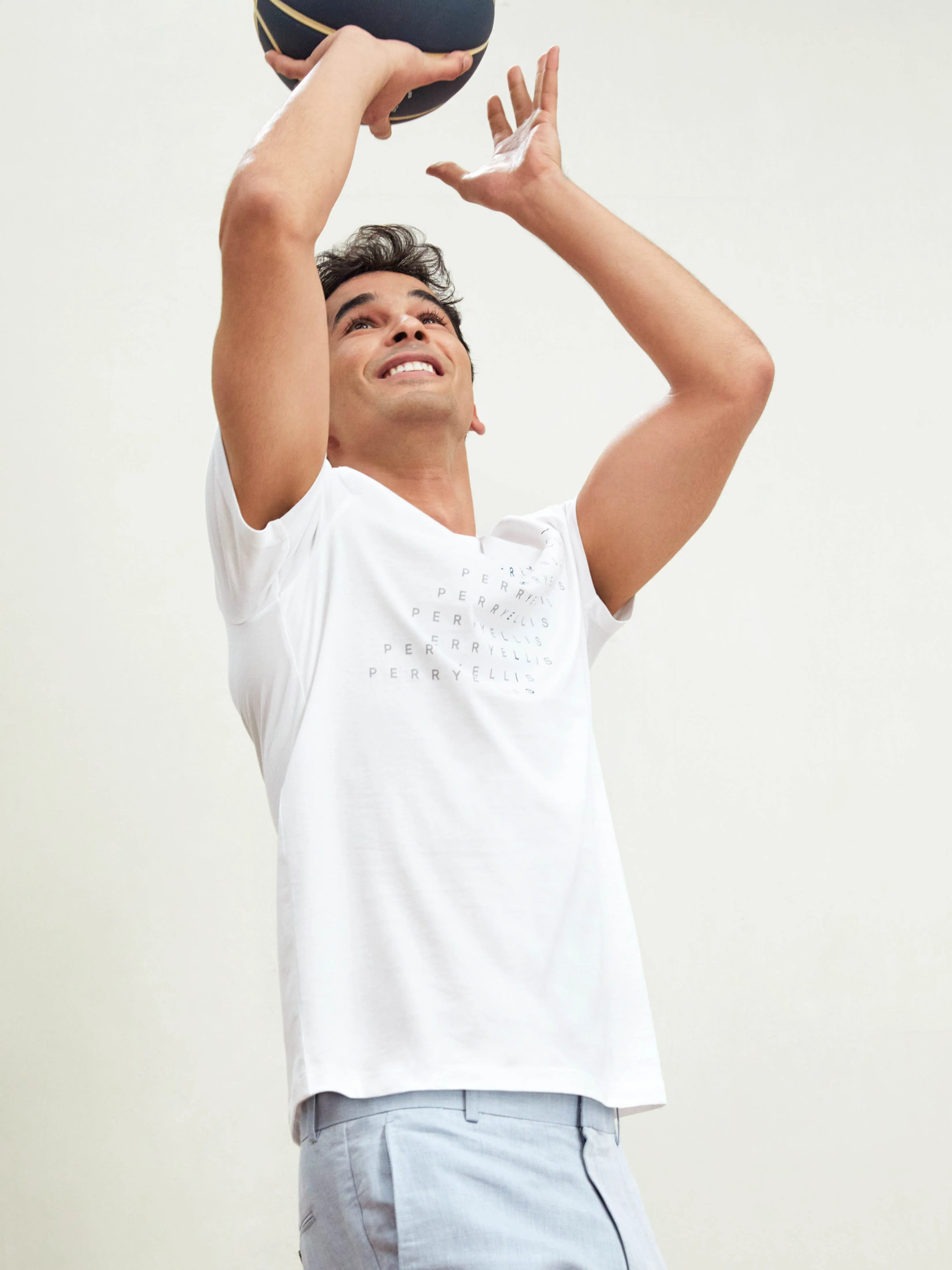 Logo Cotton Tee sold by Perry Ellis product image thumbnail 5