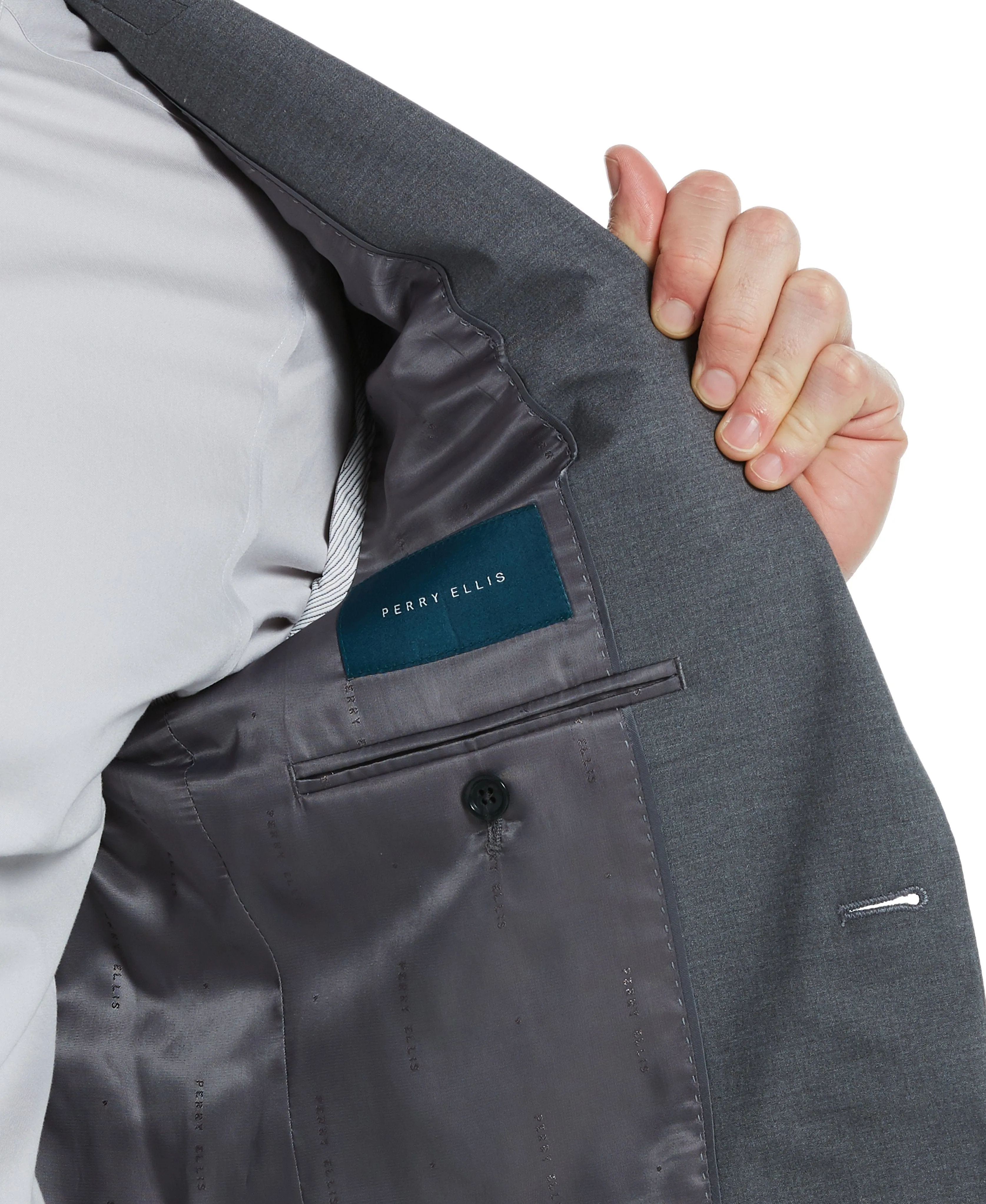 Slim Fit Solid Suit Jacket sold by Perry Ellis product image thumbnail 3