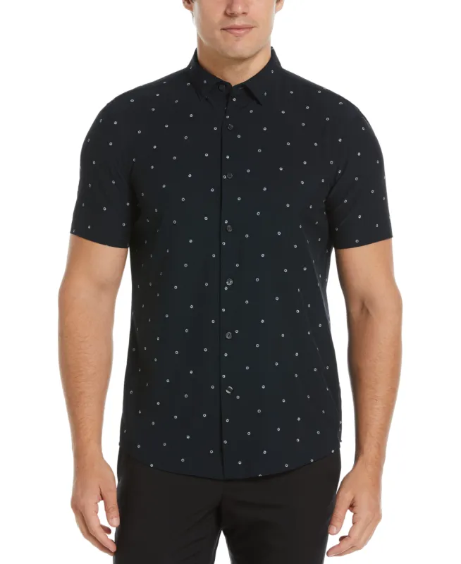 Total Stretch Slim Fit Polka Dot Print Shirt sold by Perry Ellis