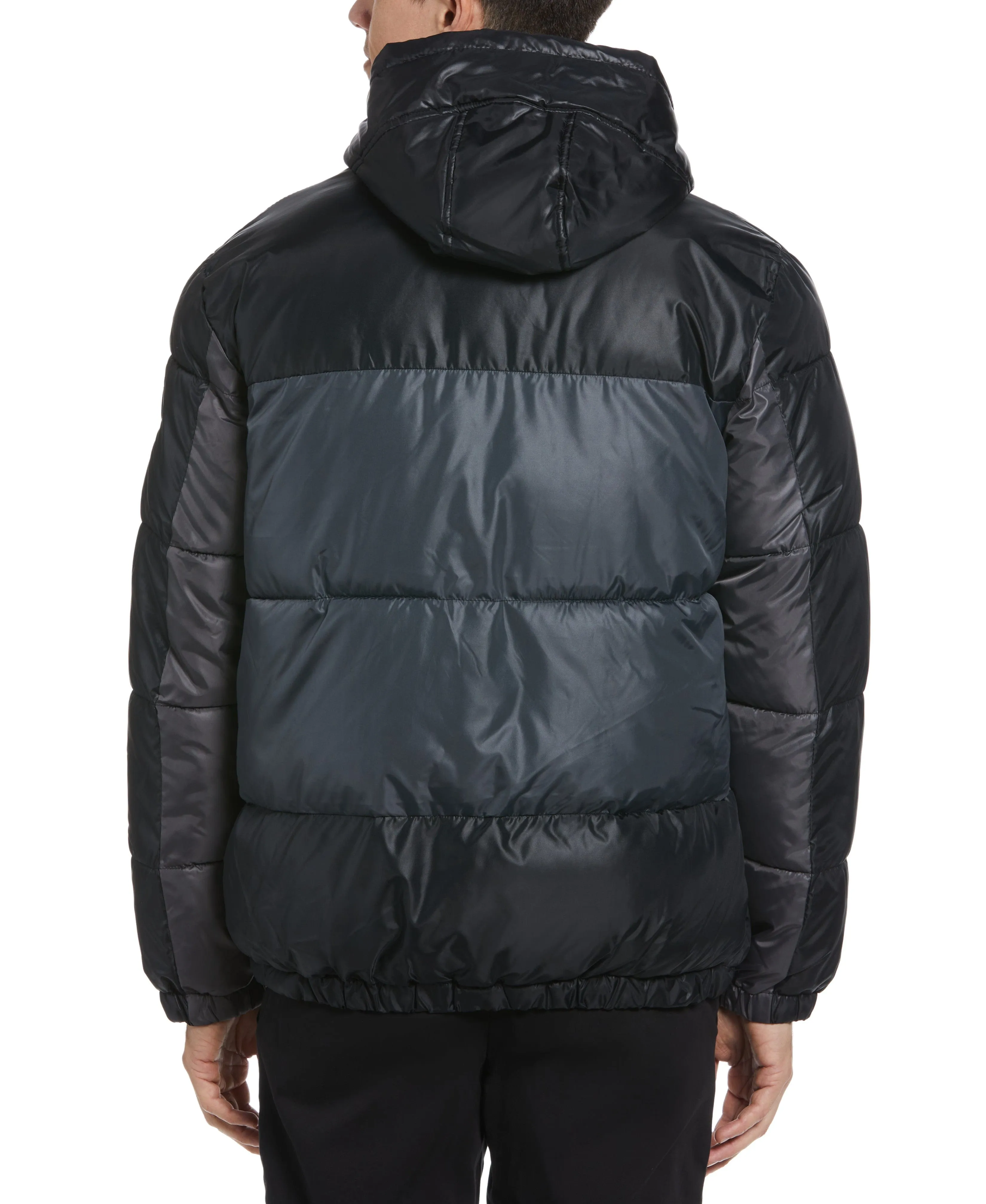 Colorblock Hooded Puffer Jacket sold by Perry Ellis product image thumbnail 2