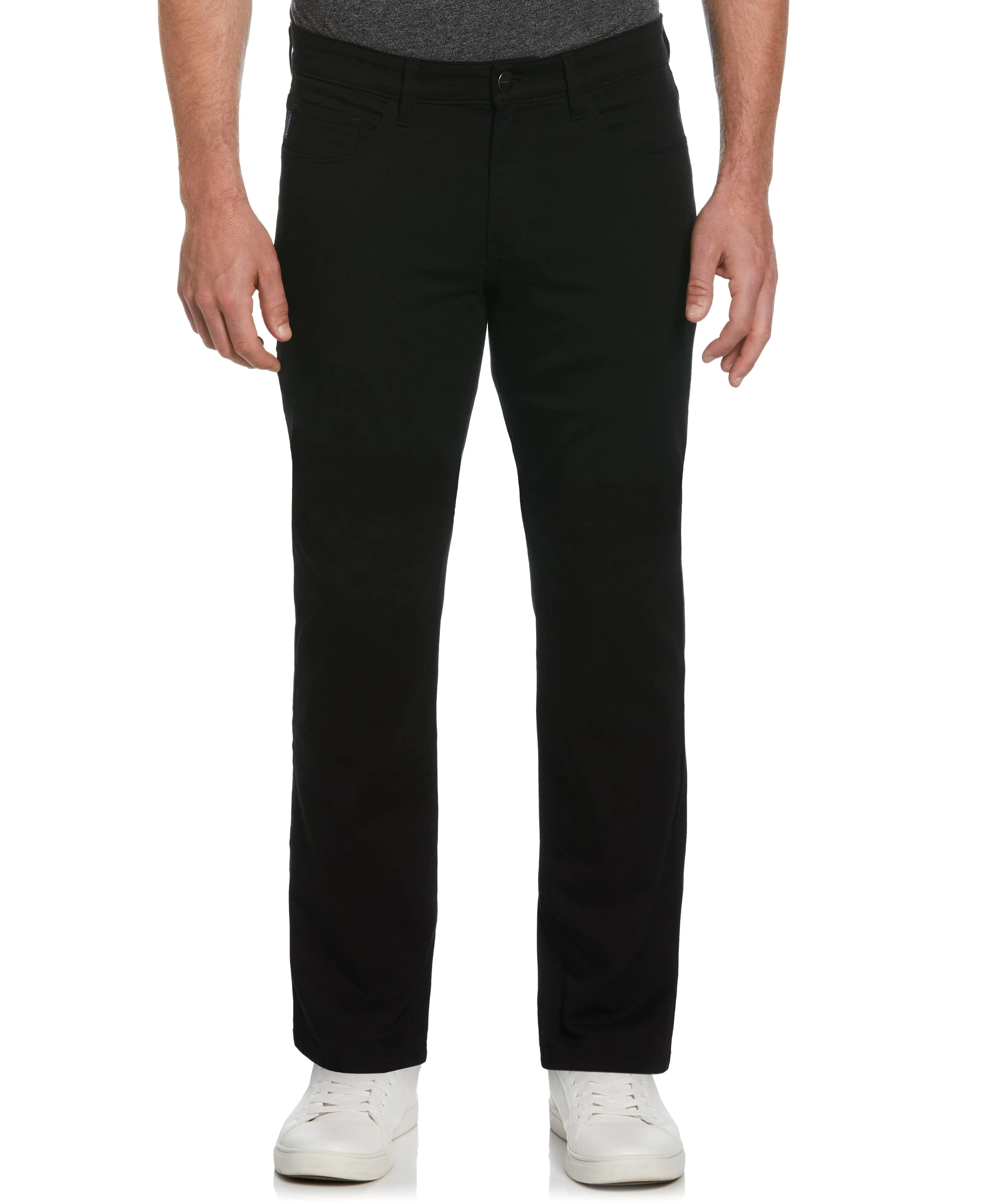 Slim Fit Dyed Solid Twill Five Pocket Pant sold by Perry Ellis