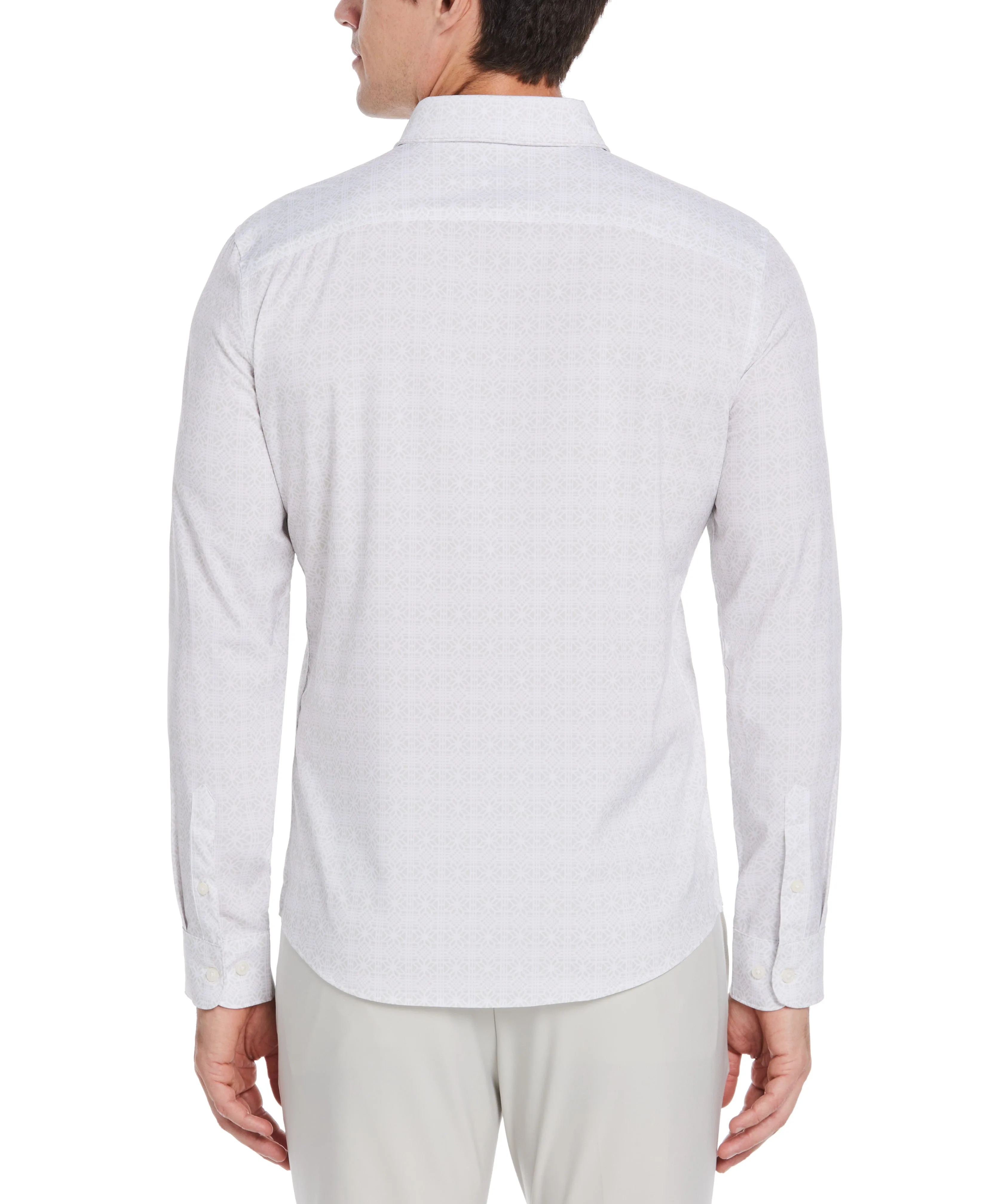 Slim Fit Untucked Total Stretch Slim Fit Mosaic Print Shirt sold by Perry Ellis product image thumbnail 2