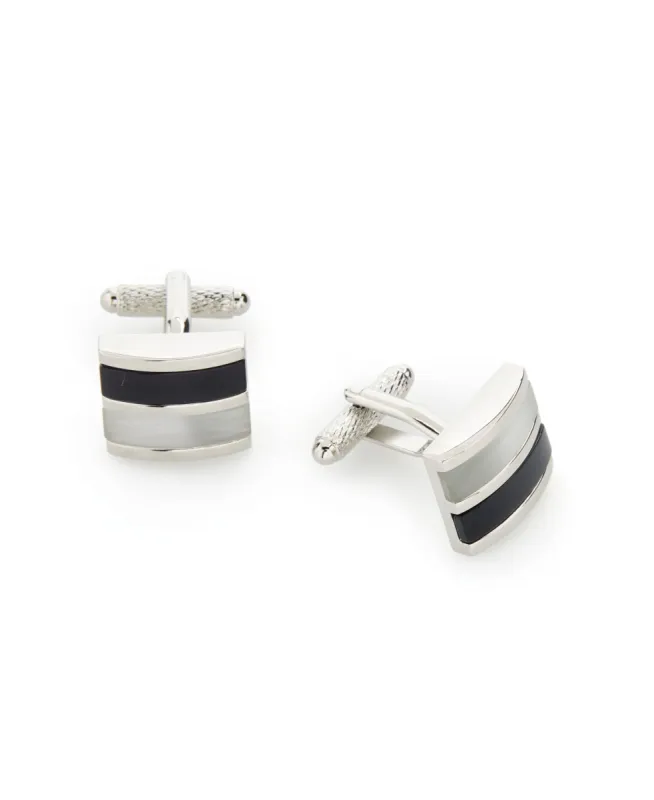 Square Black & Grey Cuff Links sold by Perry Ellis