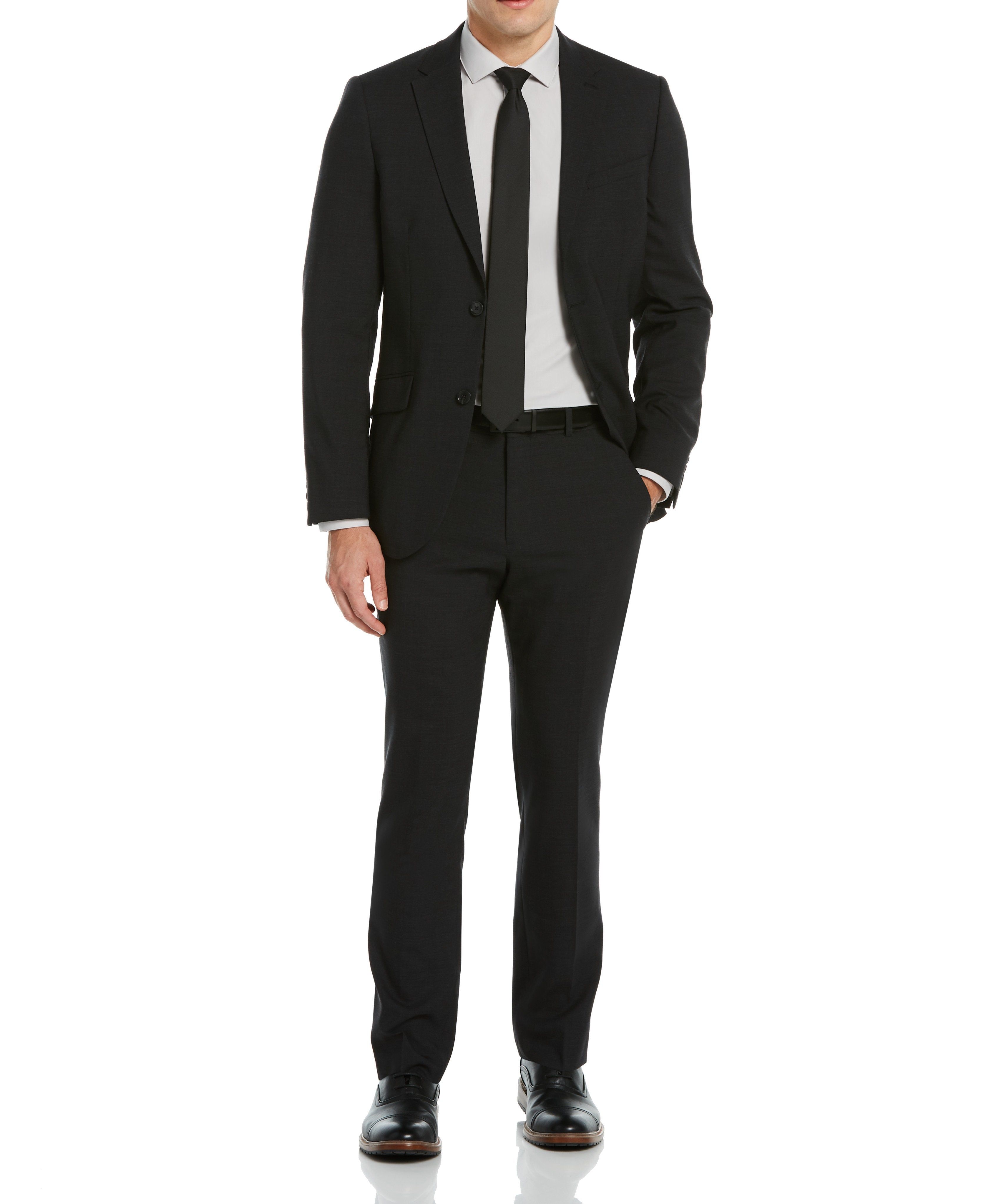 Slim Fit Charcoal Stretch Wool Blend Suit Jacket sold by Perry Ellis product image thumbnail 6