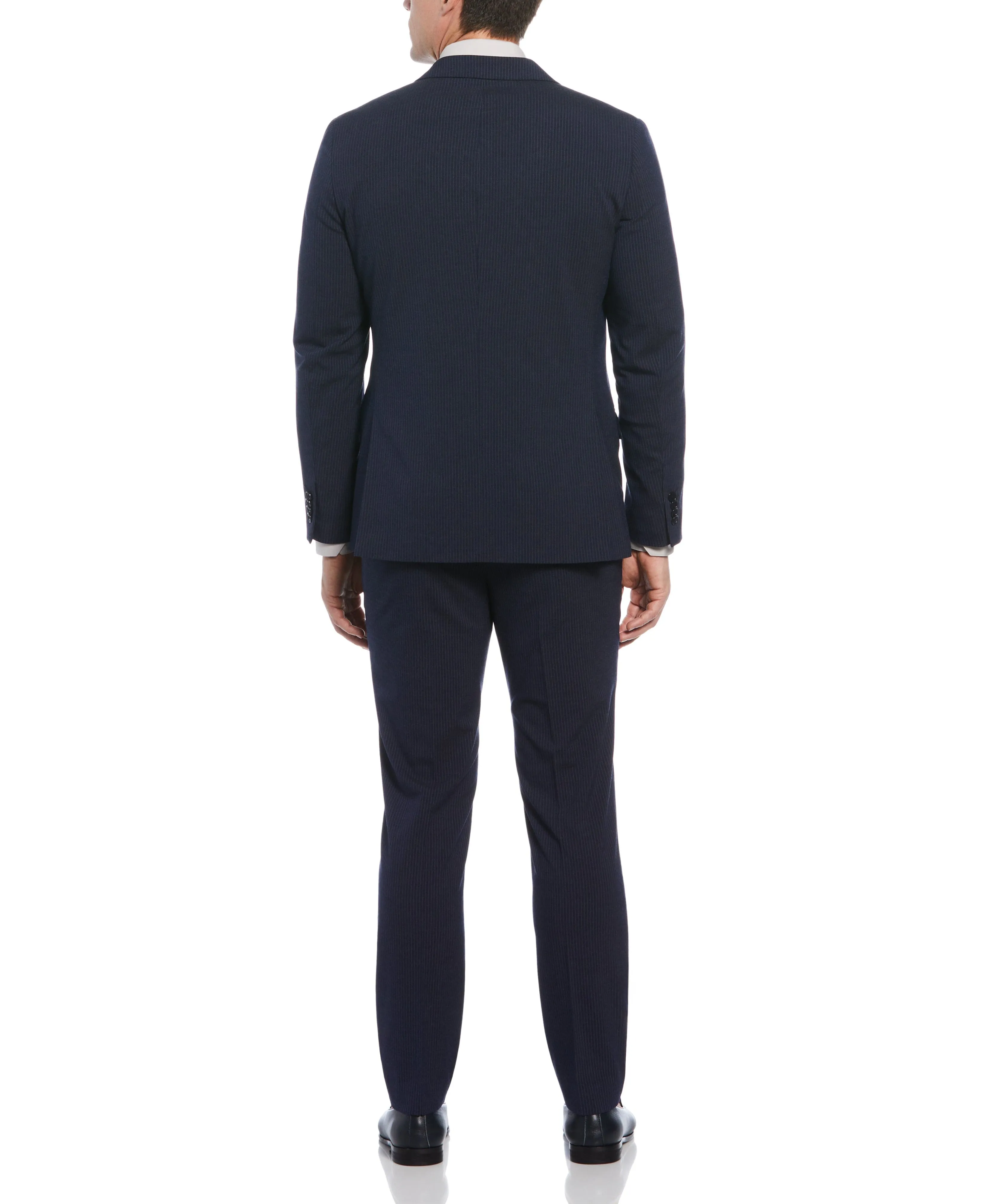 Slim Fit Double Breasted Navy Pinstripe Suit sold by Perry Ellis product image thumbnail 2
