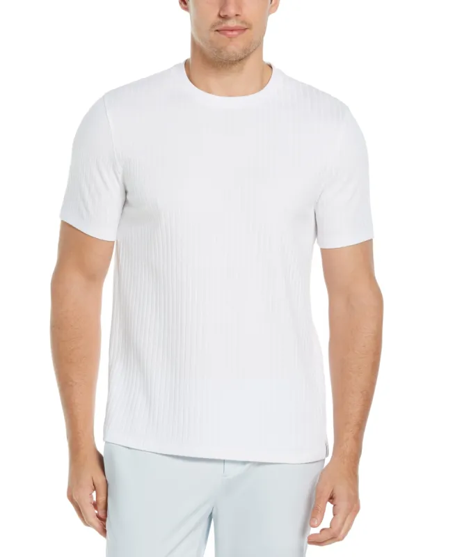Ribbed Crew Neck Tee sold by Perry Ellis