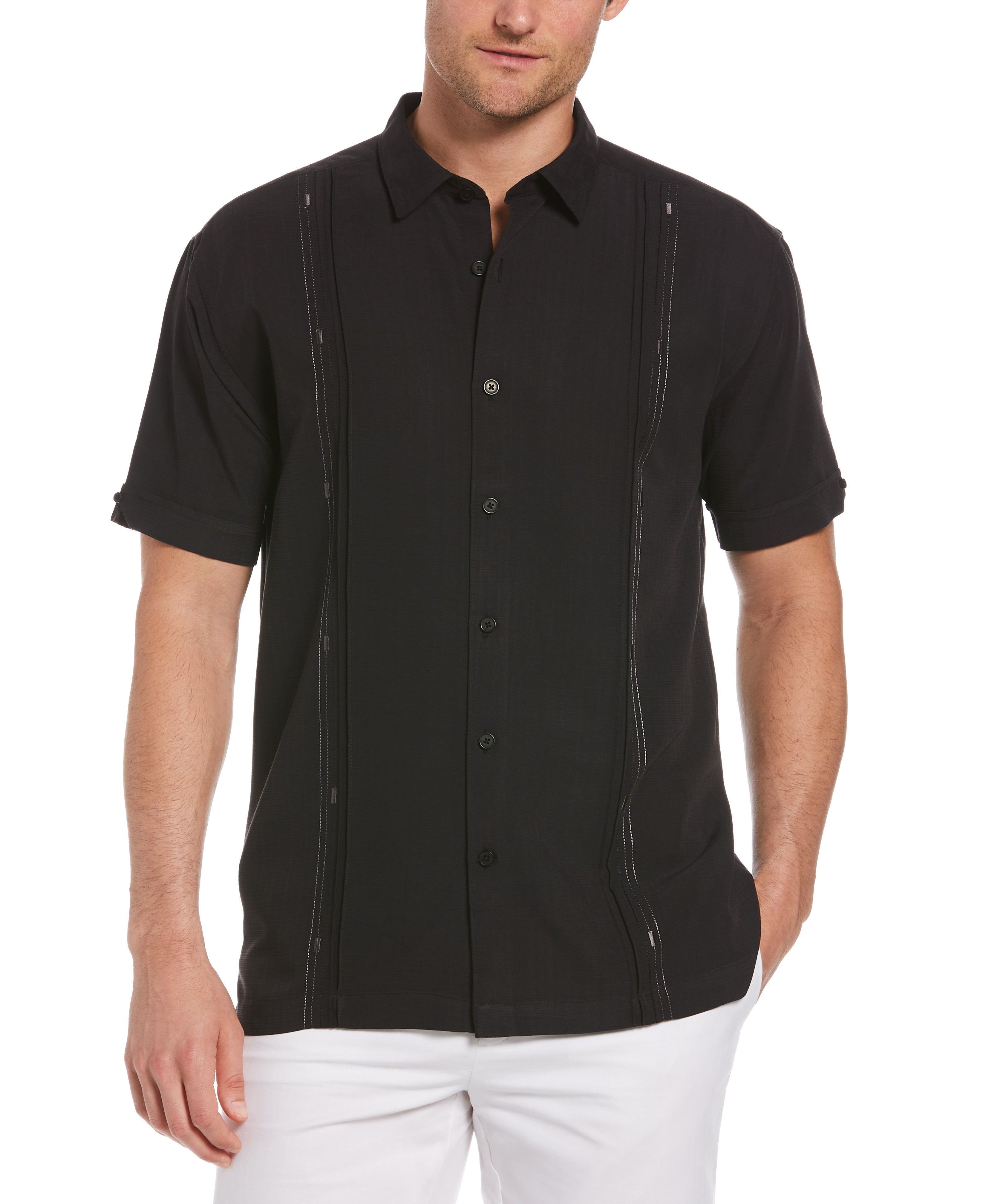 Cubavera™ Short Sleeve Embroidered Double Tuck Shirt sold by Perry Ellis