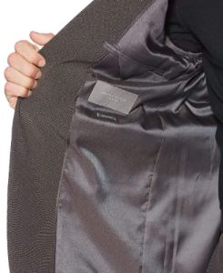 Very Slim Fit Washable Gray Check Tech Suit Jacket sold by Perry Ellis