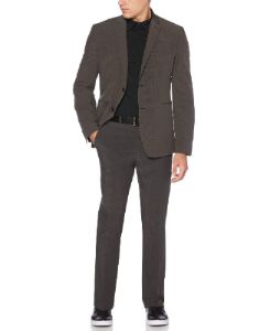 Very Slim Fit Washable Gray Check Tech Suit Jacket sold by Perry Ellis