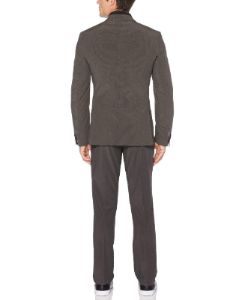 Very Slim Fit Washable Gray Check Tech Suit Jacket sold by Perry Ellis