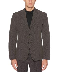 Very Slim Fit Washable Gray Check Tech Suit Jacket sold by Perry Ellis