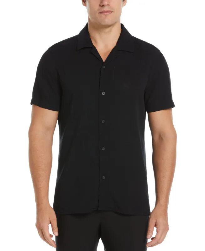 Jacquard Floral Print Camp Shirt sold by Perry Ellis