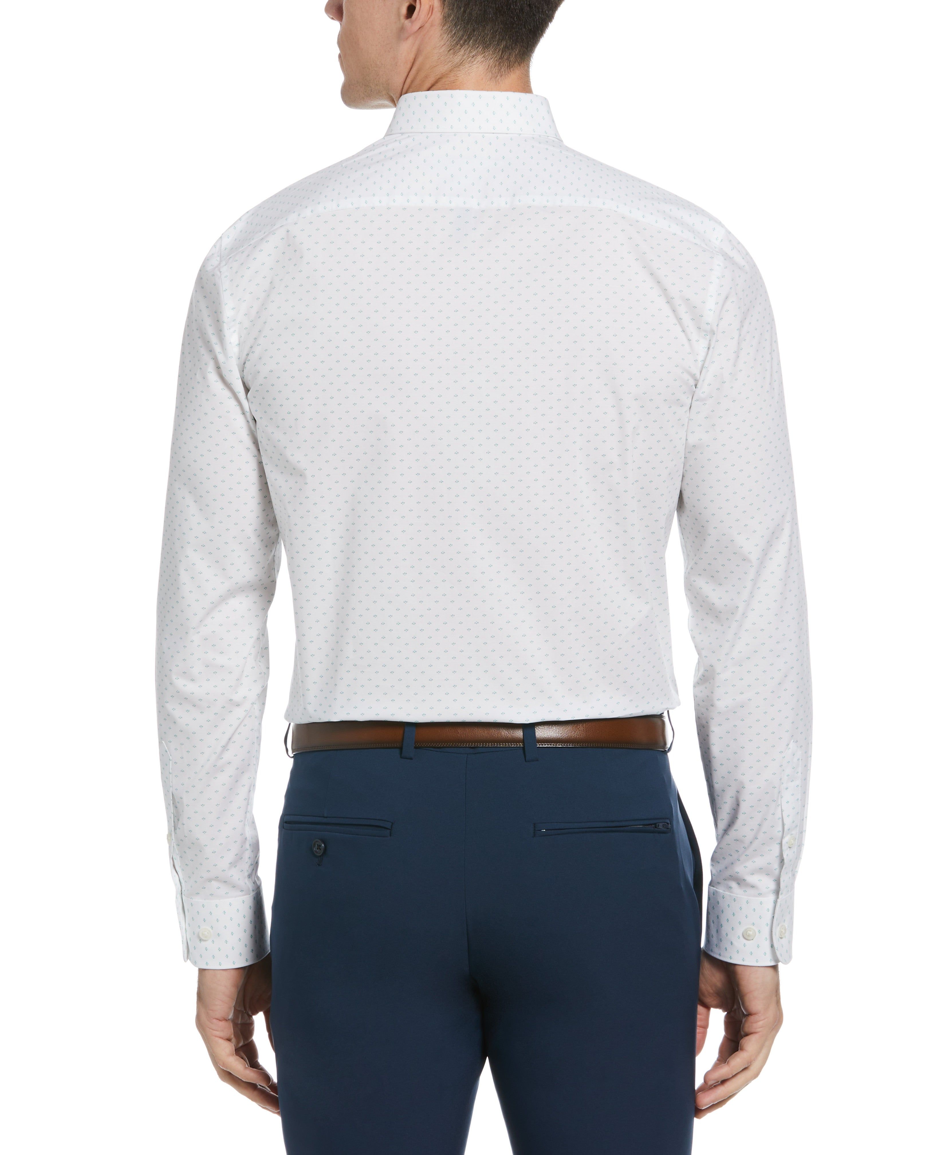 Slim Fit Poplin Fleur Print Dress Shirt sold by Perry Ellis product image thumbnail 2