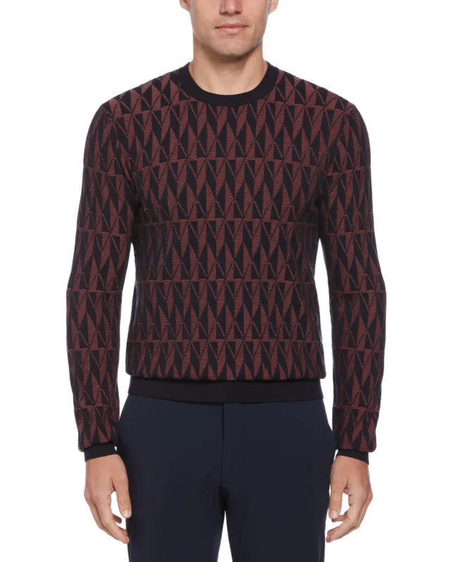 Diamond Crew Neck Sweater sold by Perry Ellis