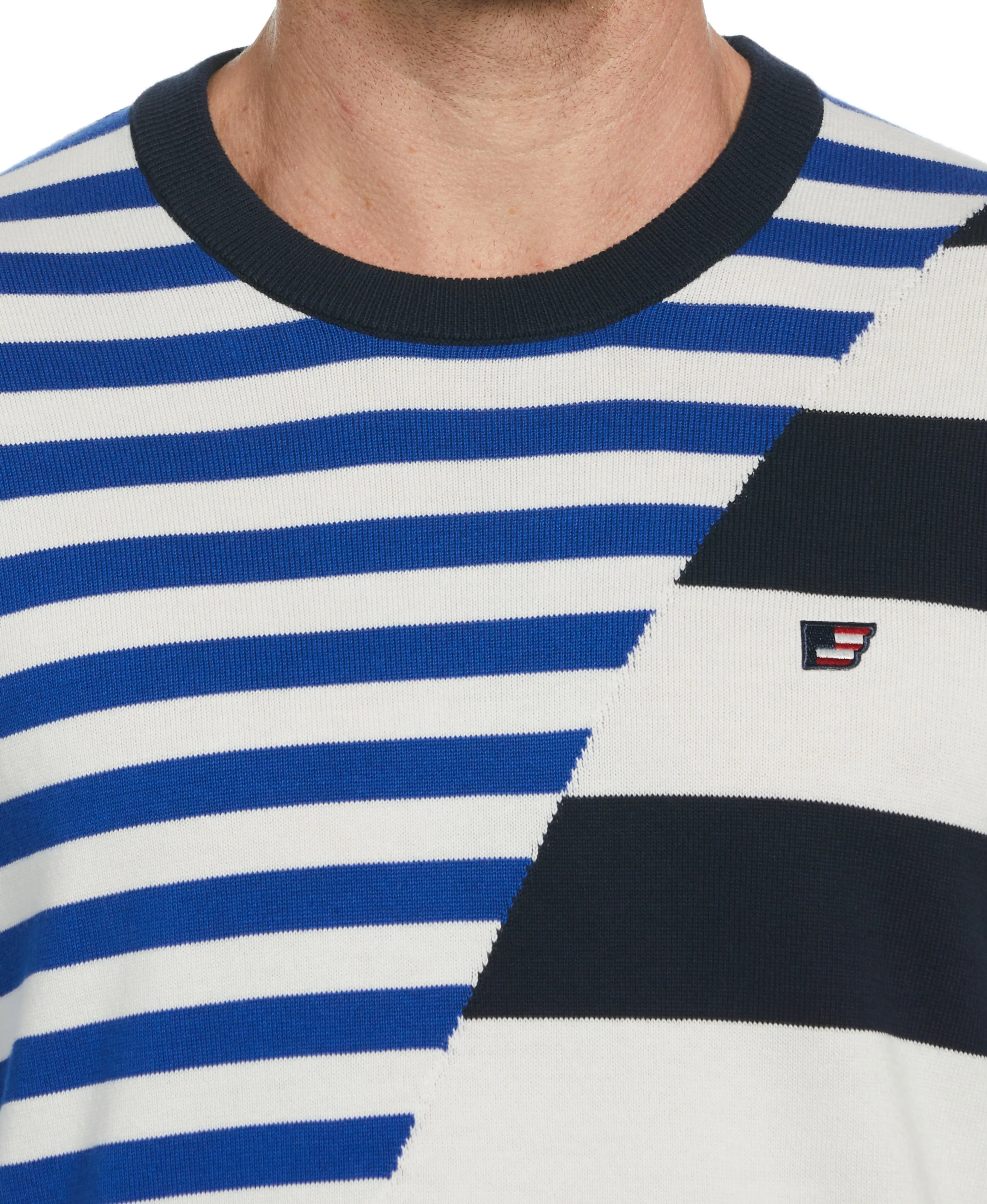 Double Stripe Crew Neck Sweater sold by Perry Ellis product image thumbnail 3