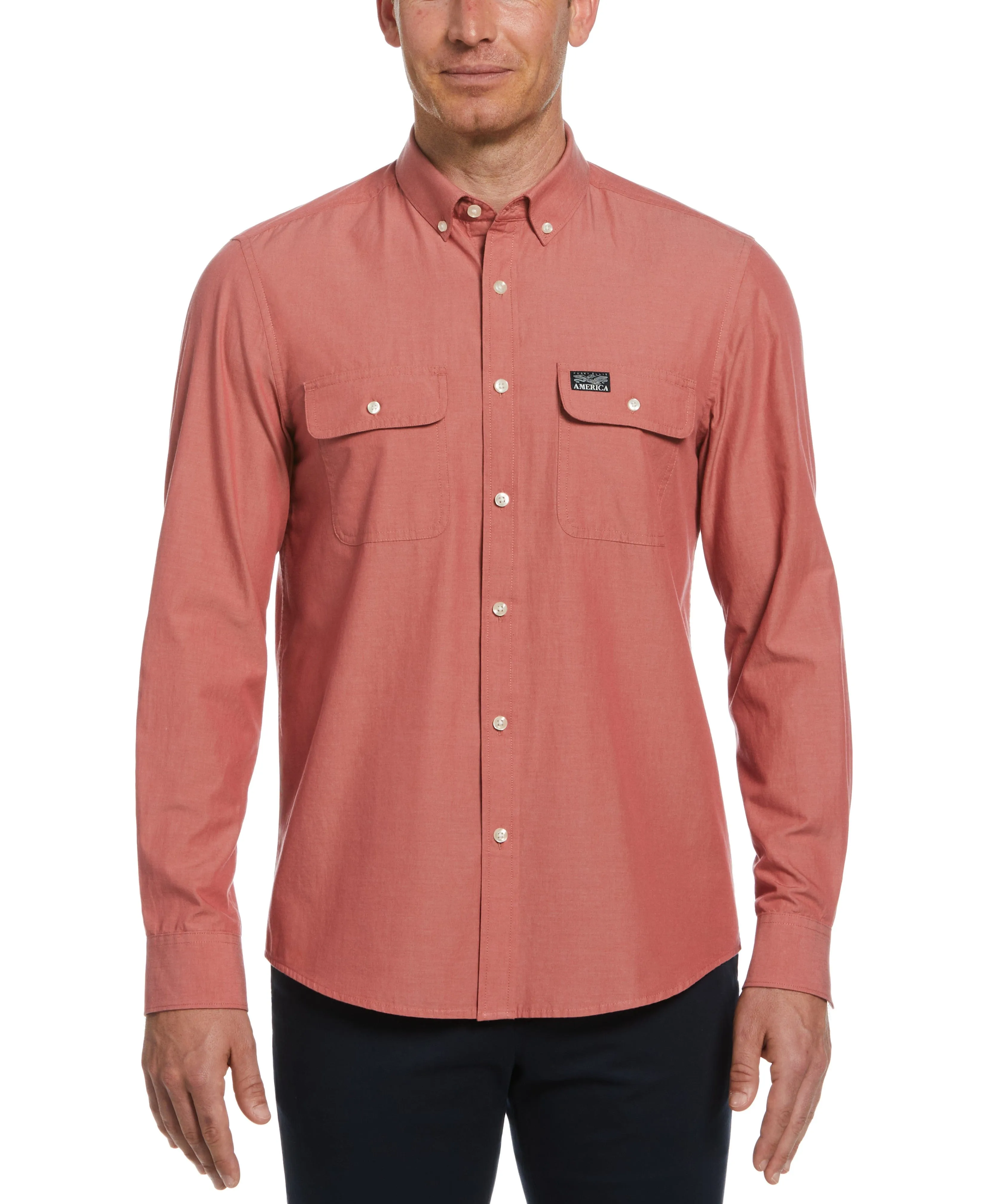 Cotton Washed Oxford Shirt sold by Perry Ellis