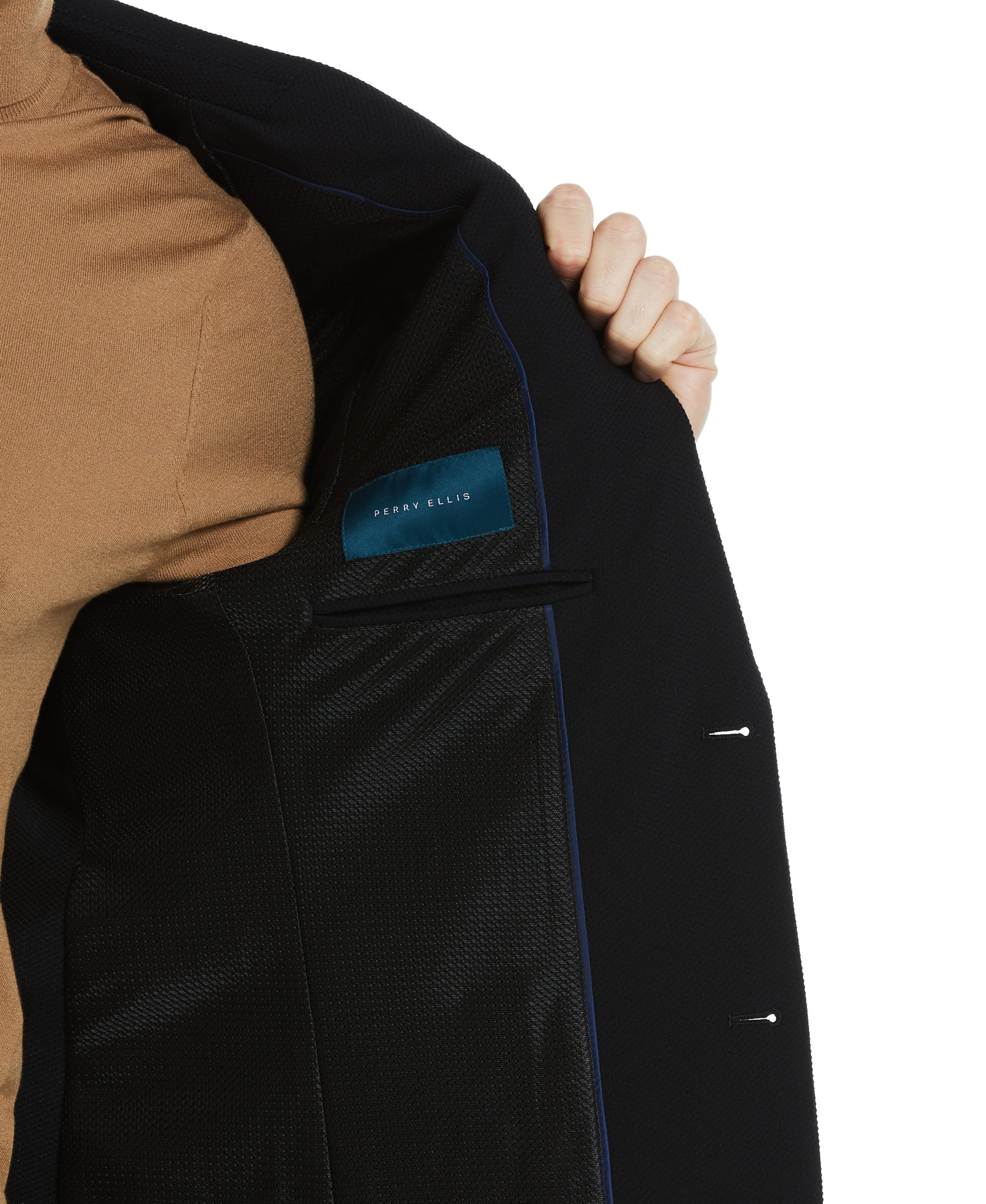 Slim Fit Textured Stretch Sport Jacket sold by Perry Ellis product image thumbnail 3
