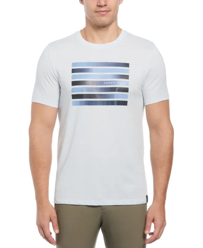 Gradient Logo Print Tee sold by Perry Ellis