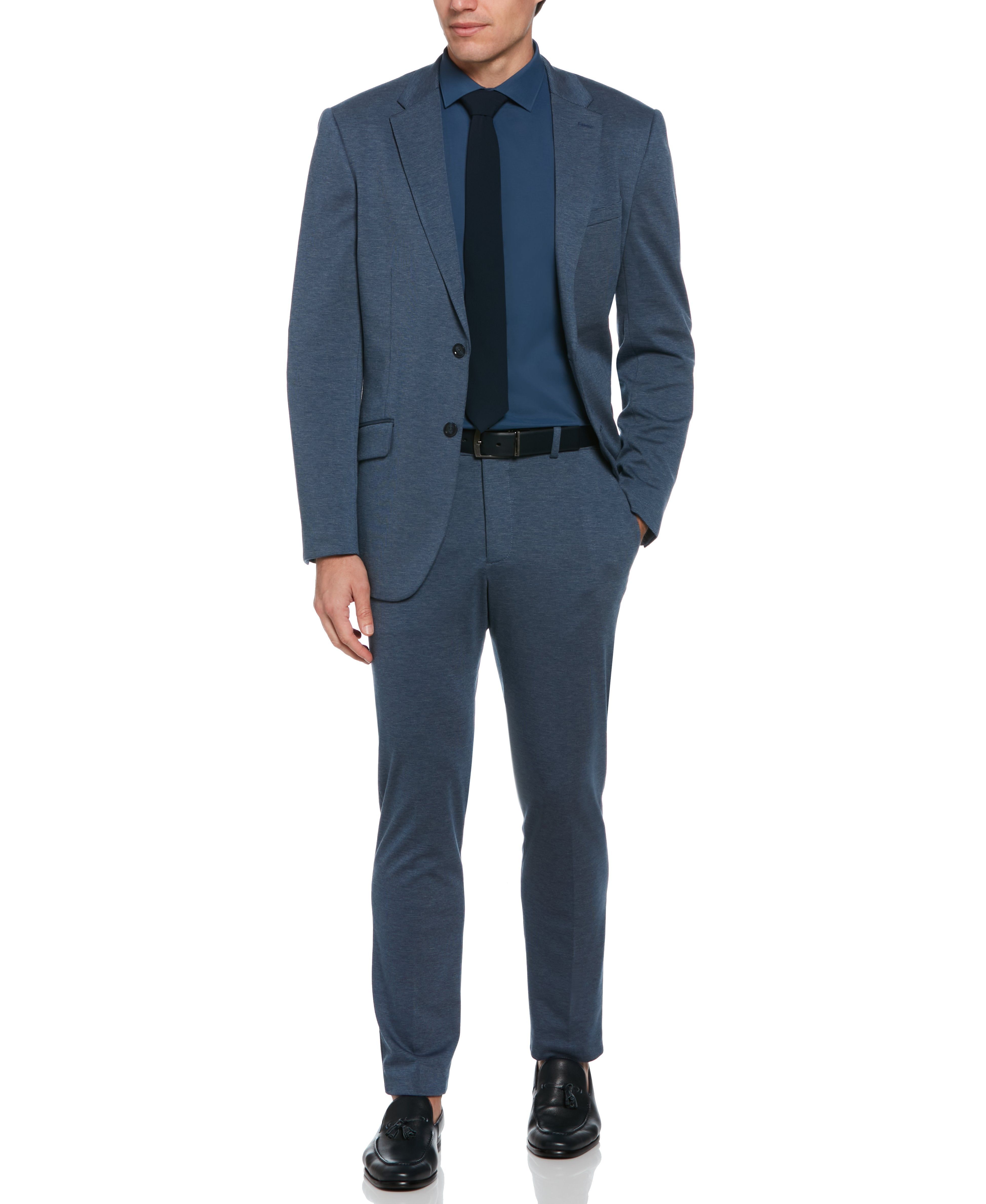 Slim Fit Neat Knit Ink Suit sold by Perry Ellis