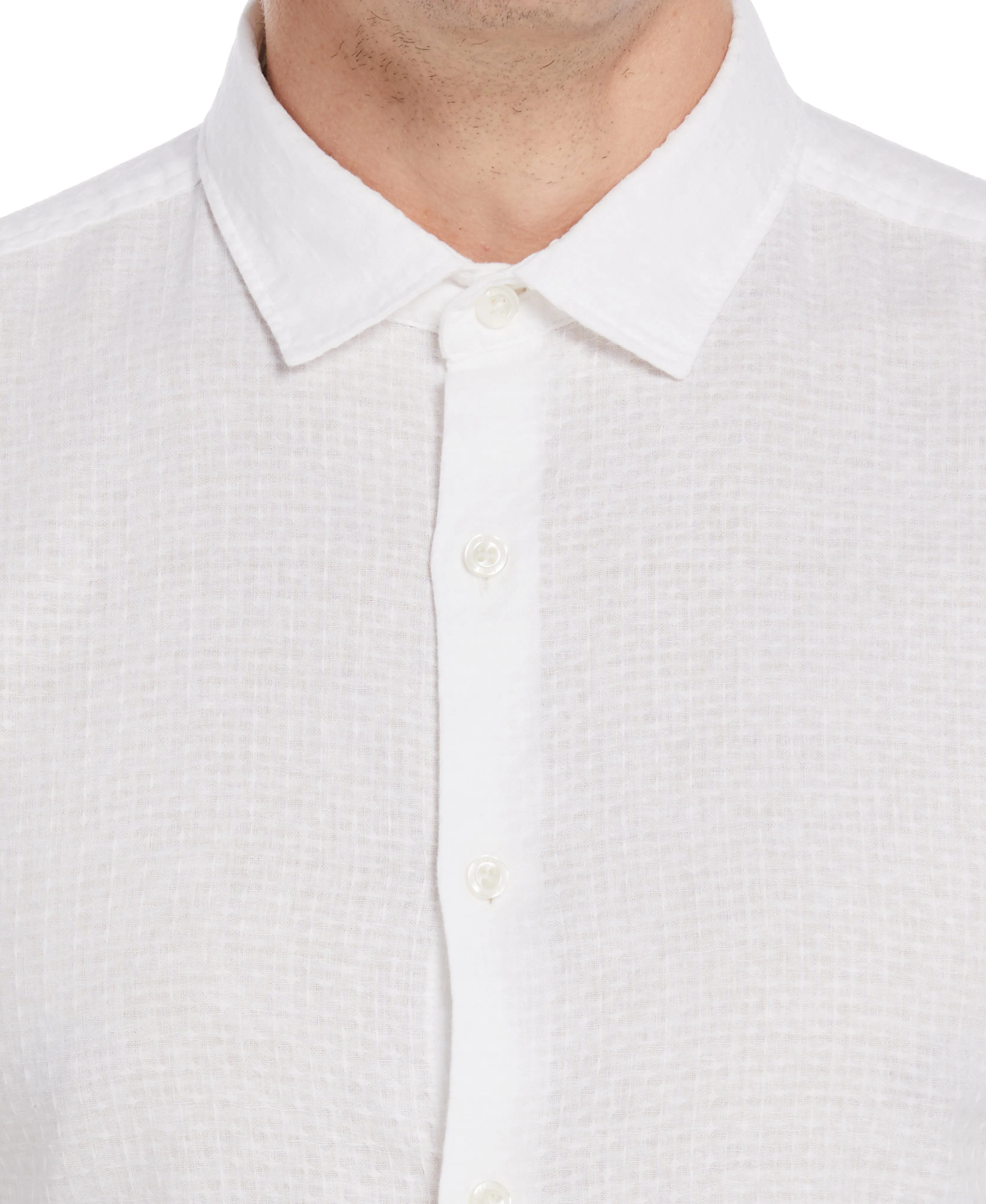 Linen Dobby Short Sleeve Shirt sold by Perry Ellis product image thumbnail 3