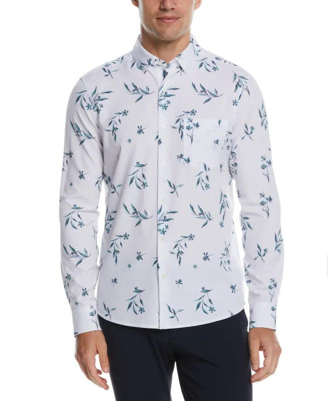 Untucked Total Stretch Floral Print Shirt sold by Perry Ellis