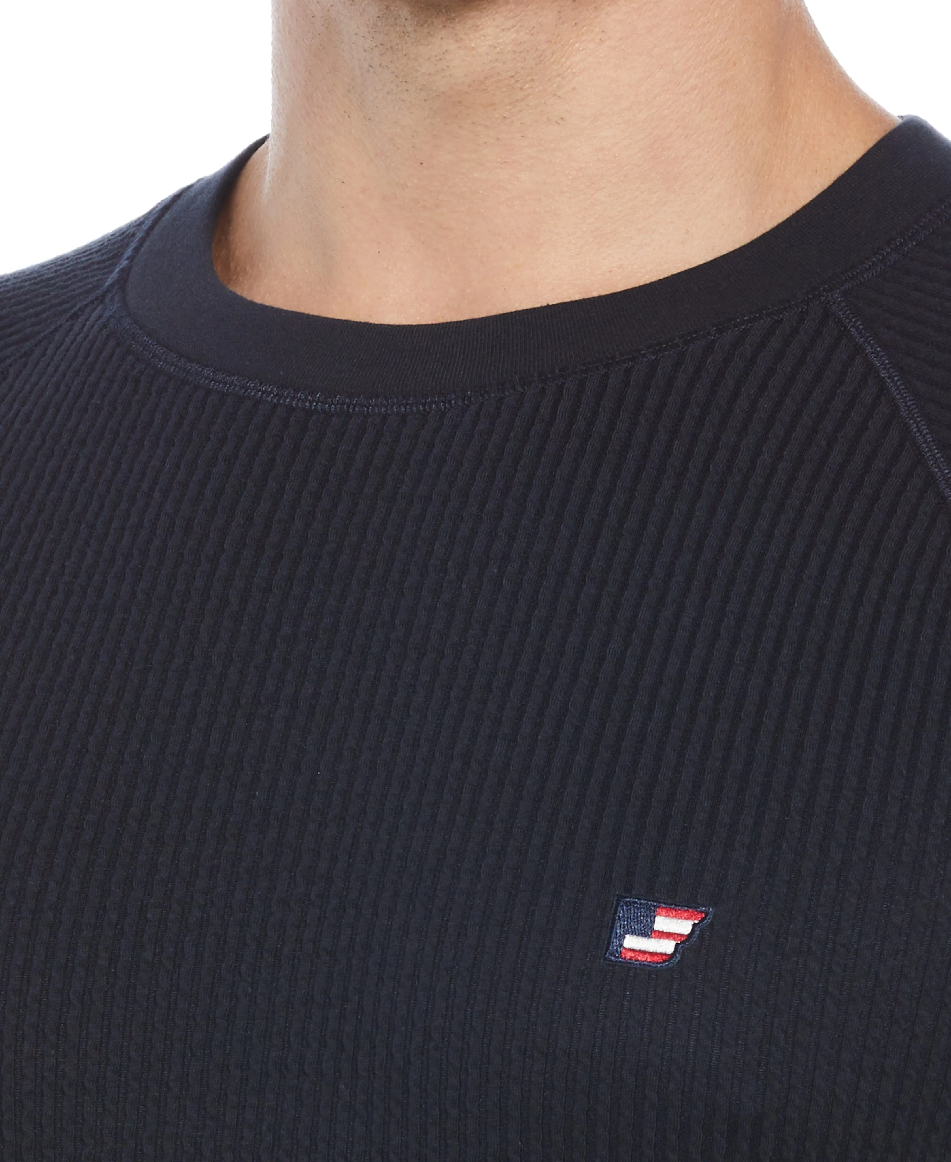 Crew Neck Seersucker Knit Tee sold by Perry Ellis product image thumbnail 3