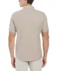 Untucked Slim Fit Linen Blend Heather Shirt - Beige sold by Perry Ellis