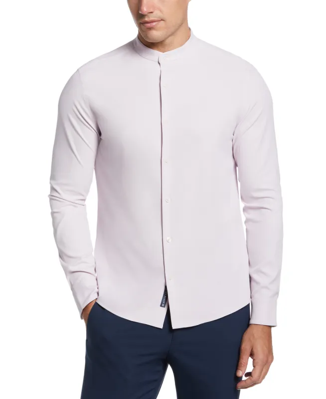 Untucked Total Stretch Slim Fit Banded Collar Shirt sold by Perry Ellis