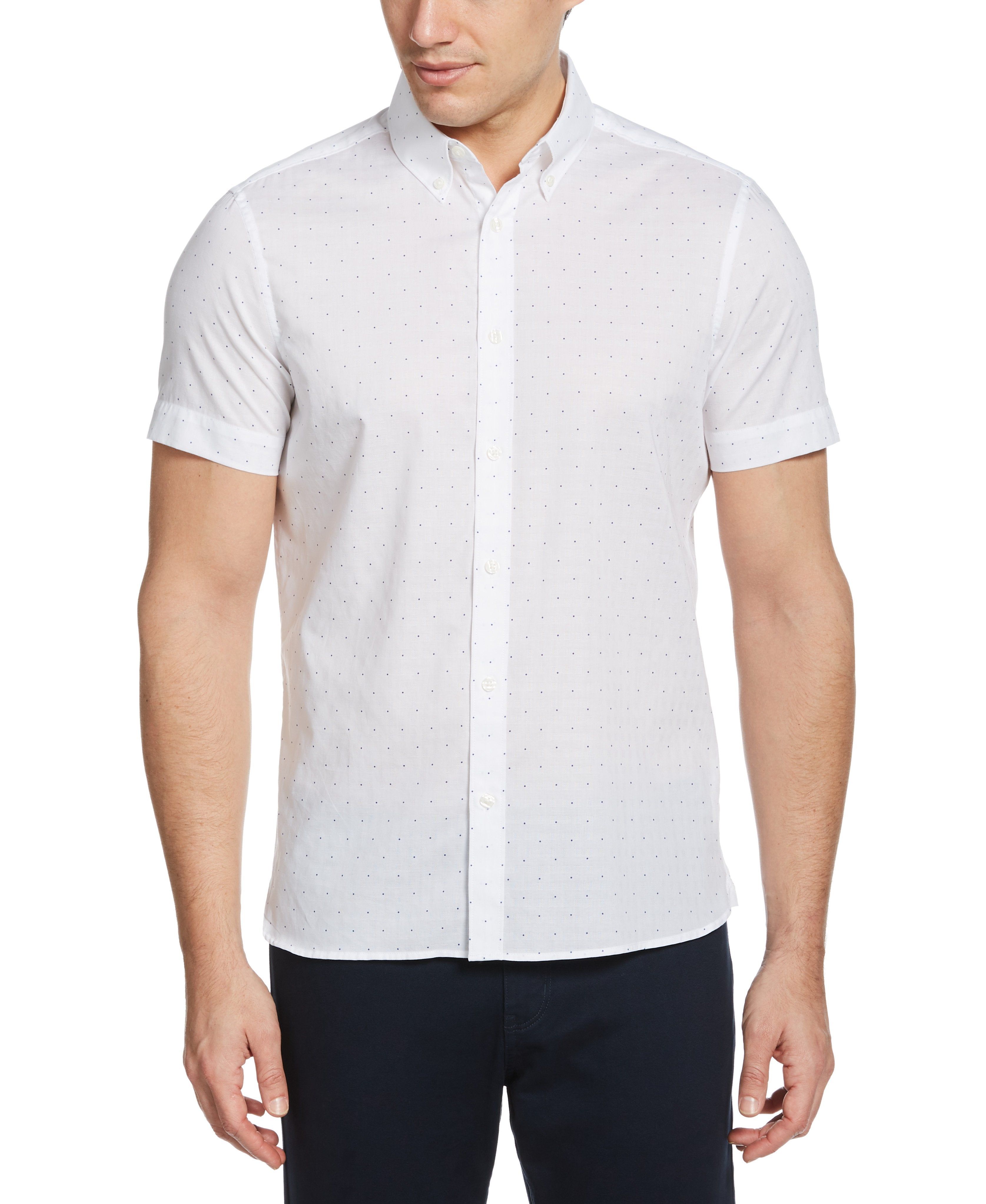 Big & Tall Dobby Dot Shirt sold by Perry Ellis