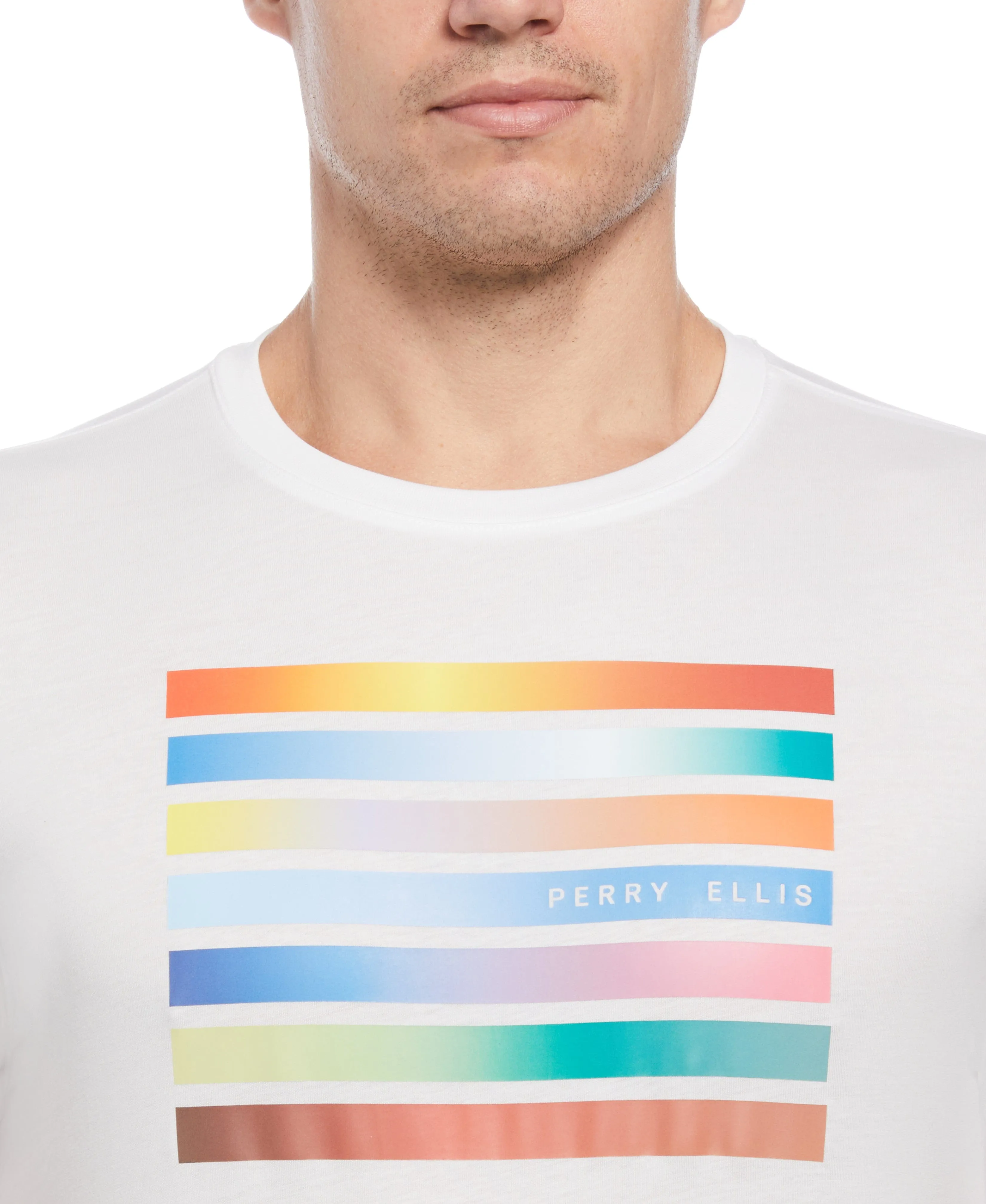 Gradient Logo Print Tee sold by Perry Ellis product image thumbnail 3