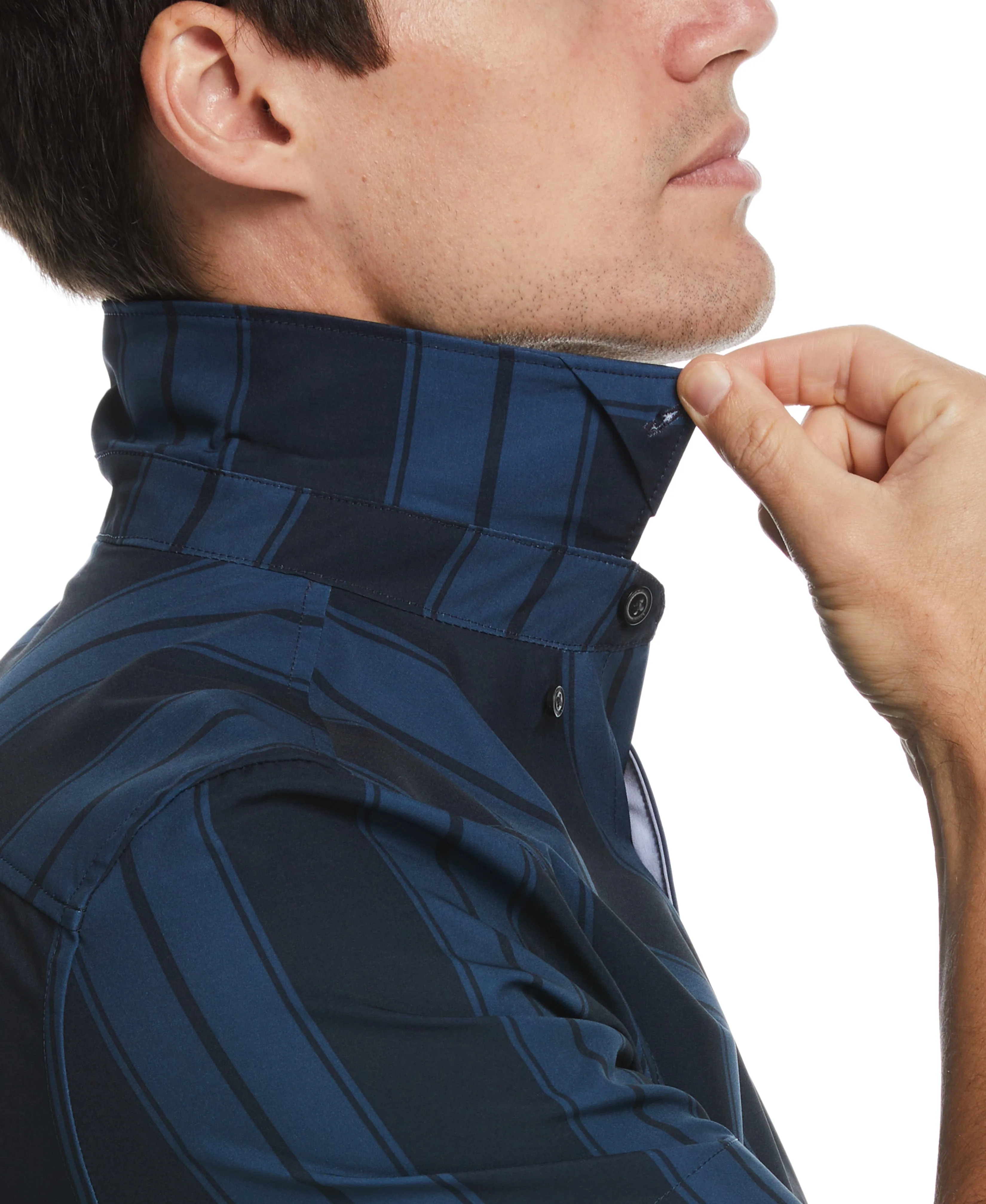 Total Stretch Slim Fit Stripe Shirt sold by Perry Ellis product image thumbnail 3