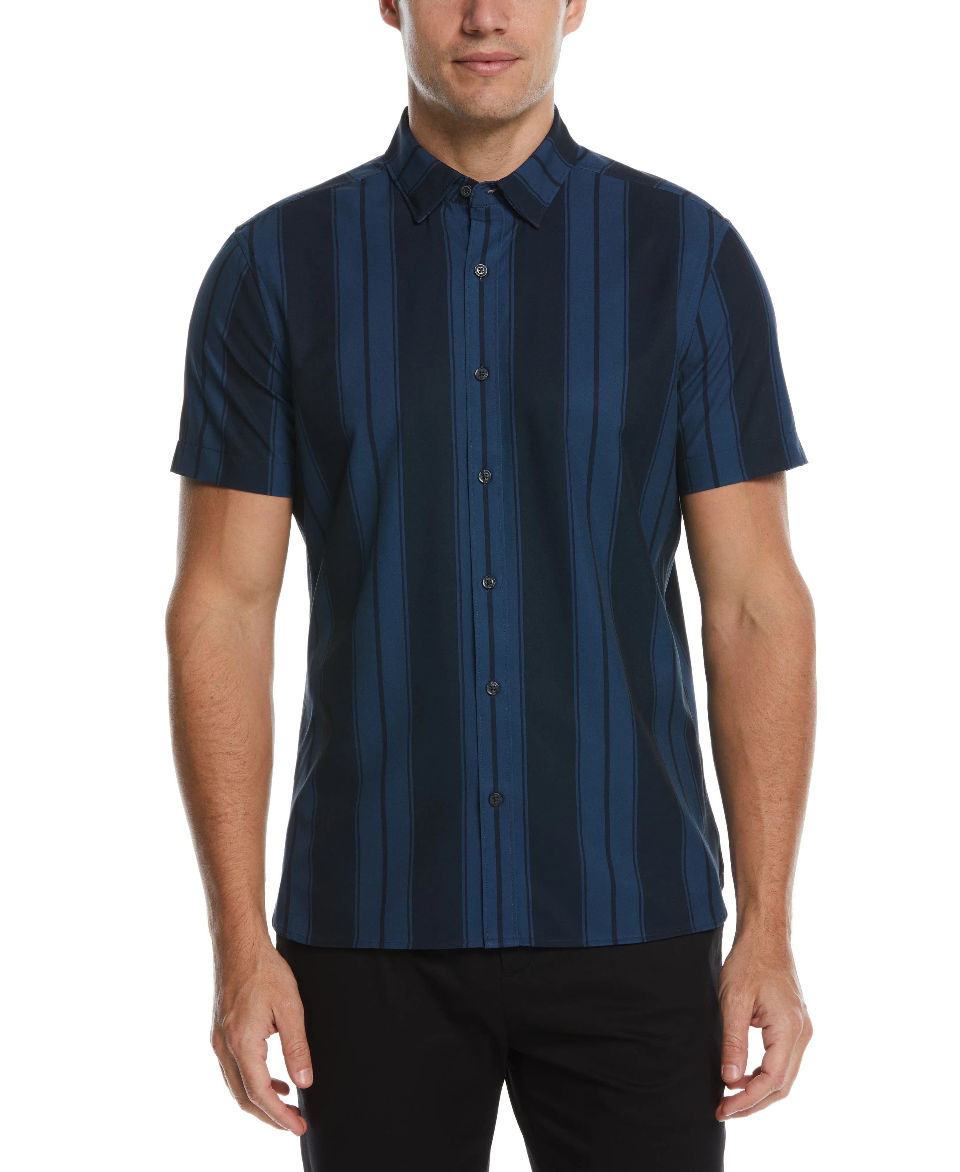Total Stretch Slim Fit Stripe Shirt sold by Perry Ellis